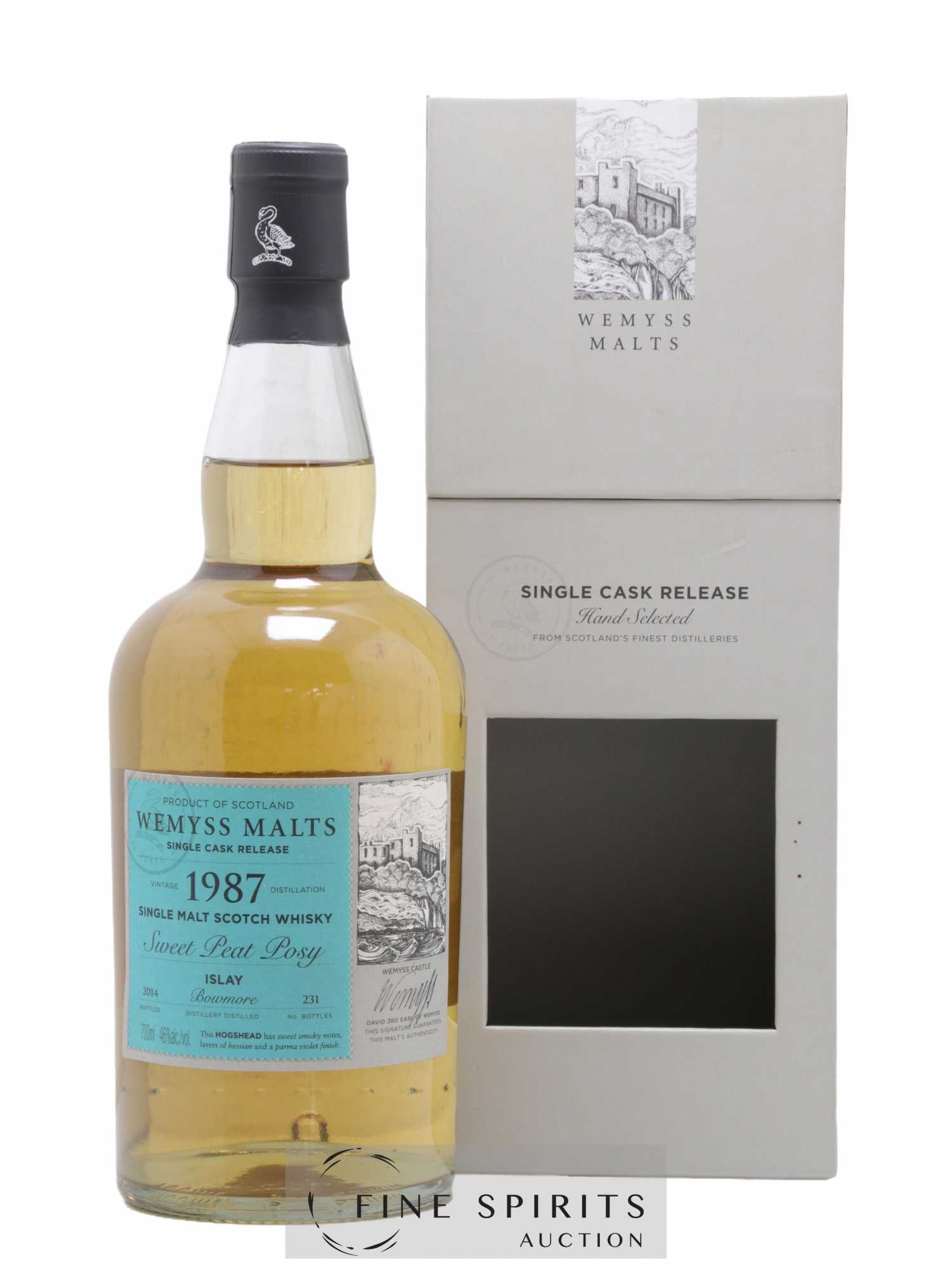 Bowmore 1987 Wemyss Malts Sweet Peat Posy One of 231 - bottled 2014 Single Cask Release