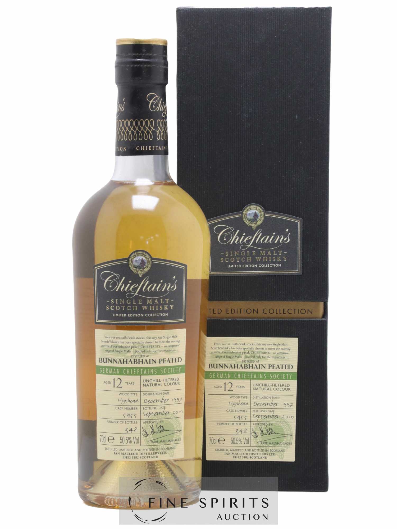 Bunnahabhain 12 years 1997 Ian Macleod Chieftain's Cask n°5455 - One of 342 - bottled 2010 Limited Edition Collection