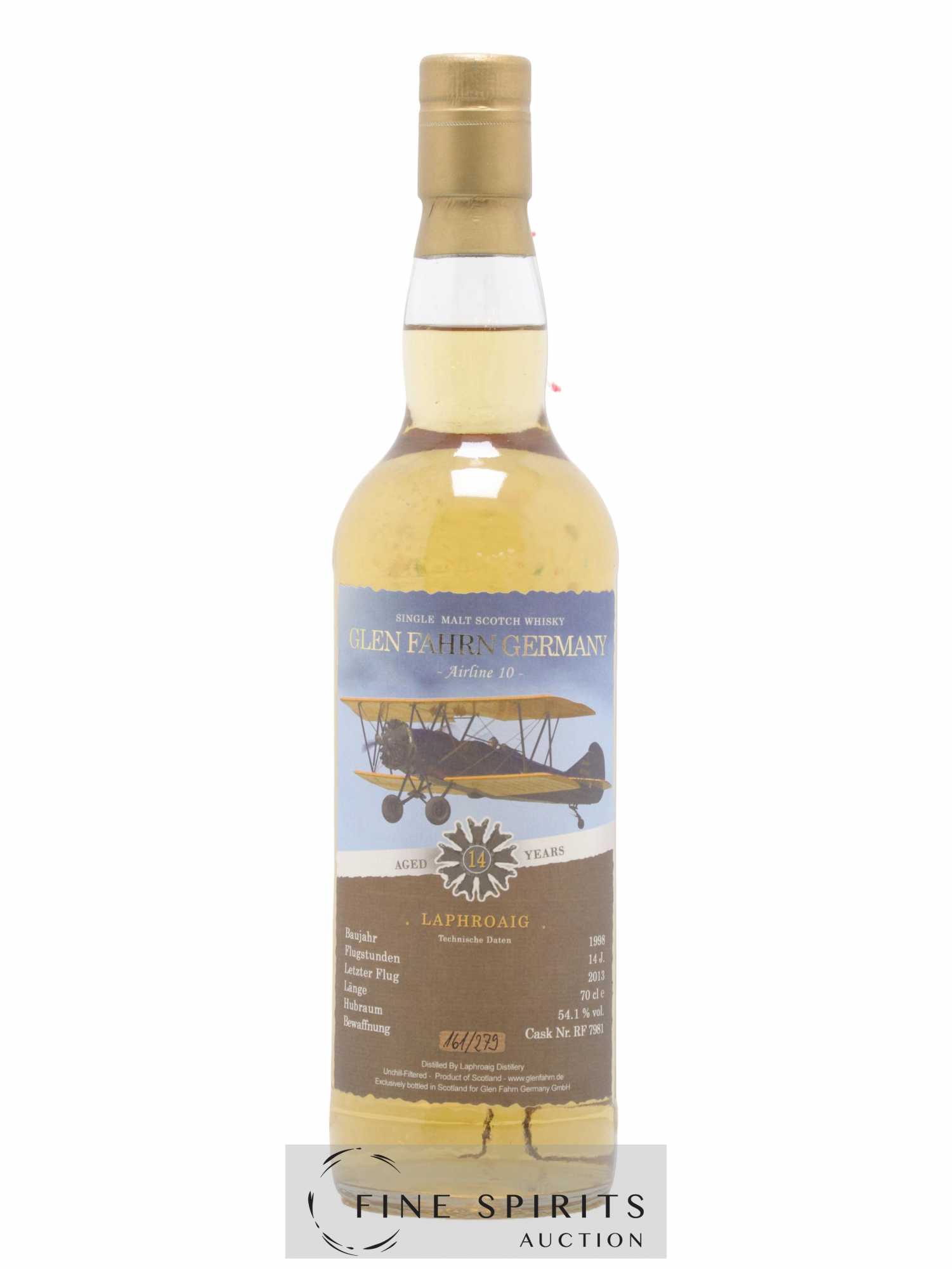 Laphroaig 14 years 1998 Glen Fahrn Airline 10 Cask RF 7981 - One of 279 - bottled 2013