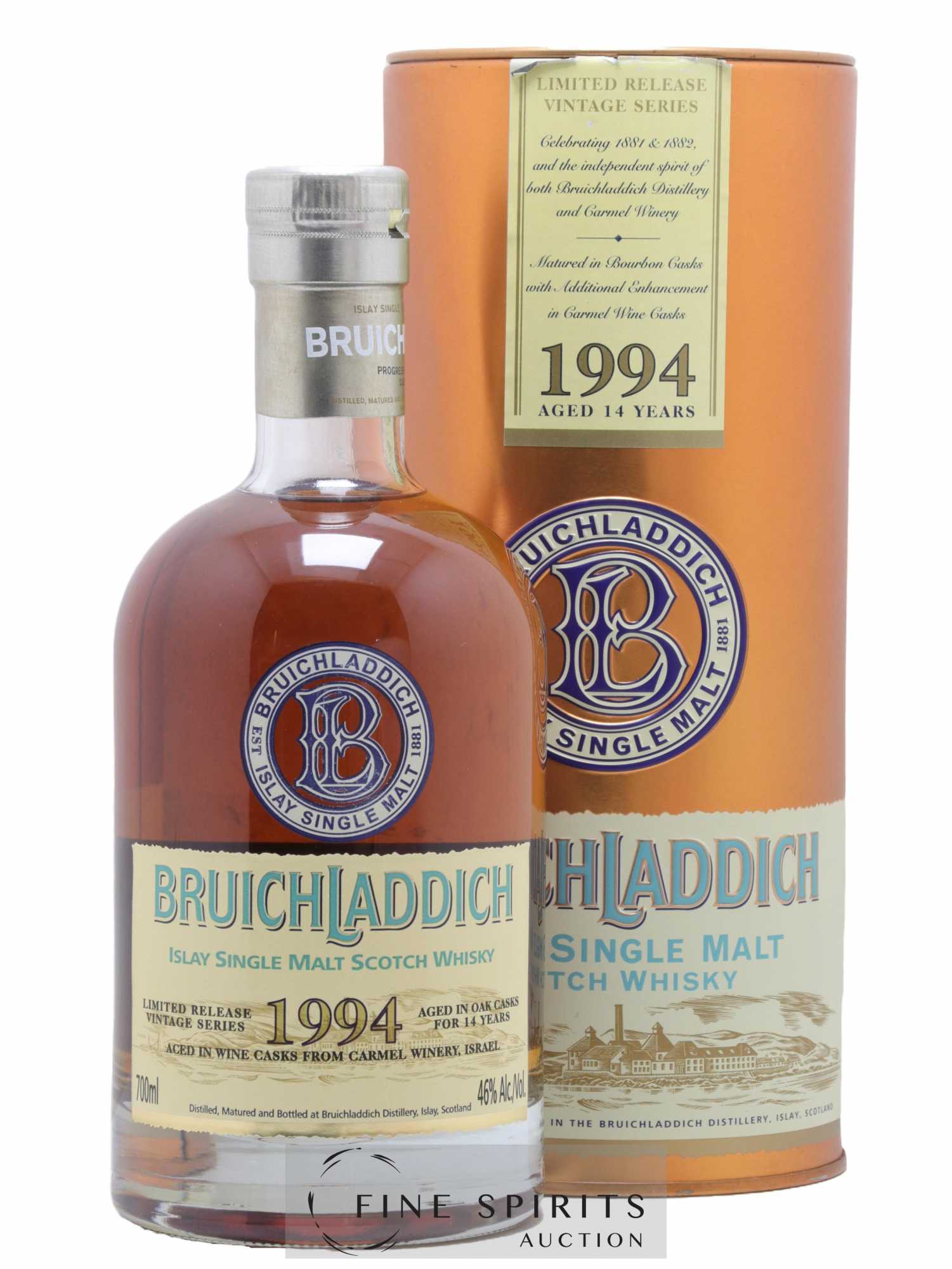 Bruichladdich 14 years 1994 Of. Carmel Winery Casks - Limited Release Vintage Series