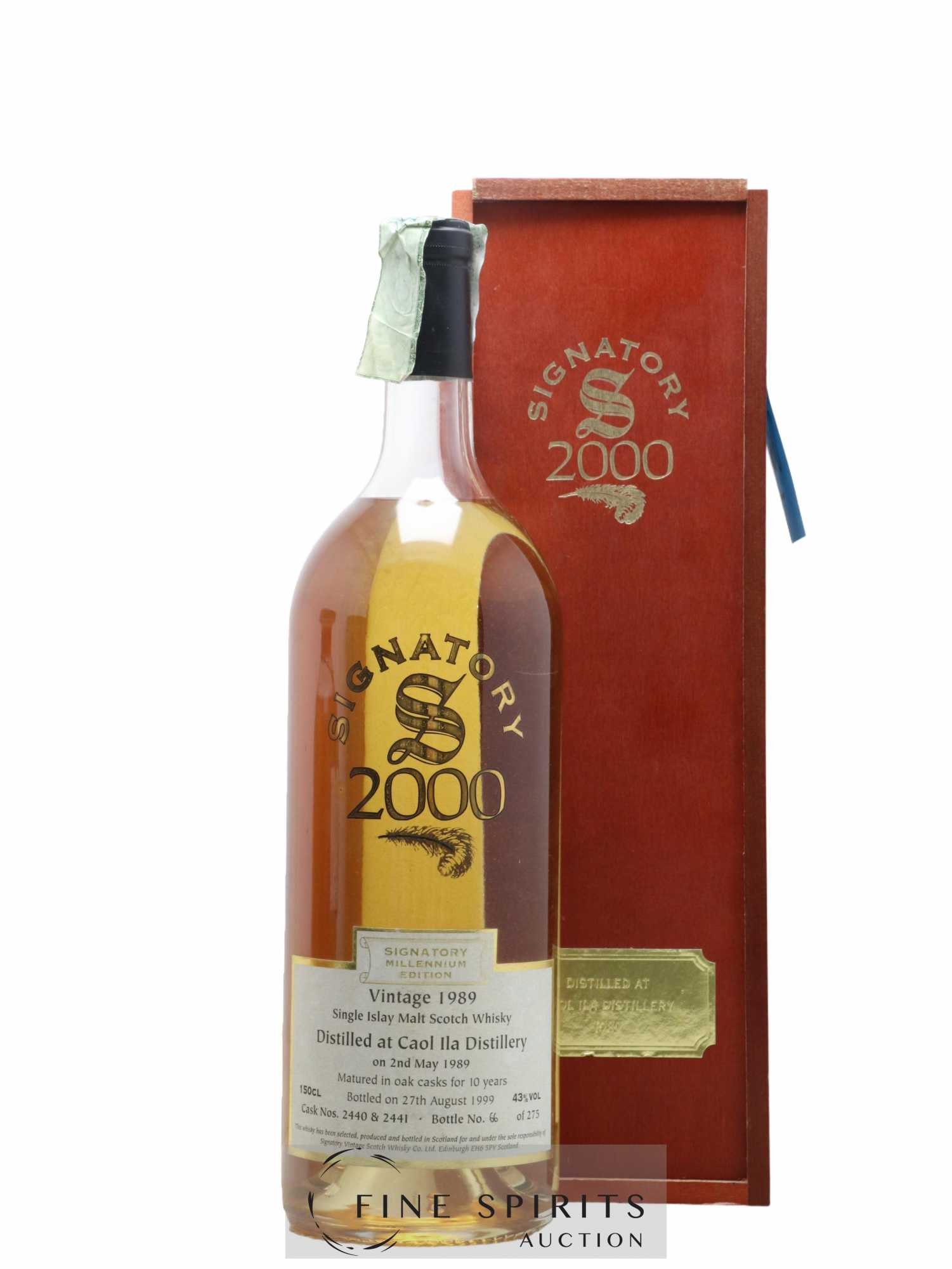 Caol Ila 10 years 1989 Signatory Vintage Casks n°2440-2441 - One of 275 - bottled 1999 Millenium Edition (1.5L)