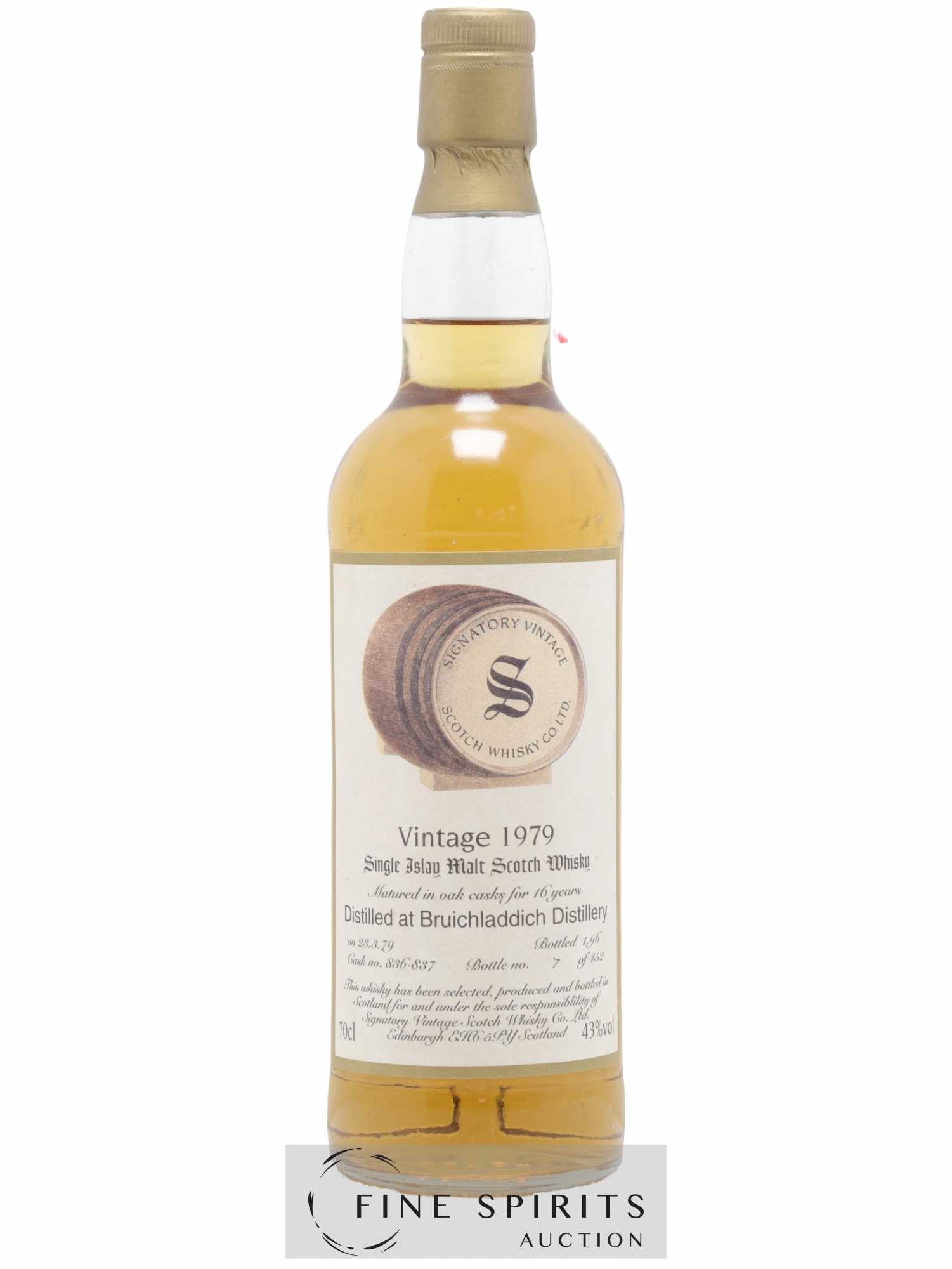 Bruichladdich 16 years 1979 Signatory Vintage Cask n°836-837 - One of 452 - bottled 1996