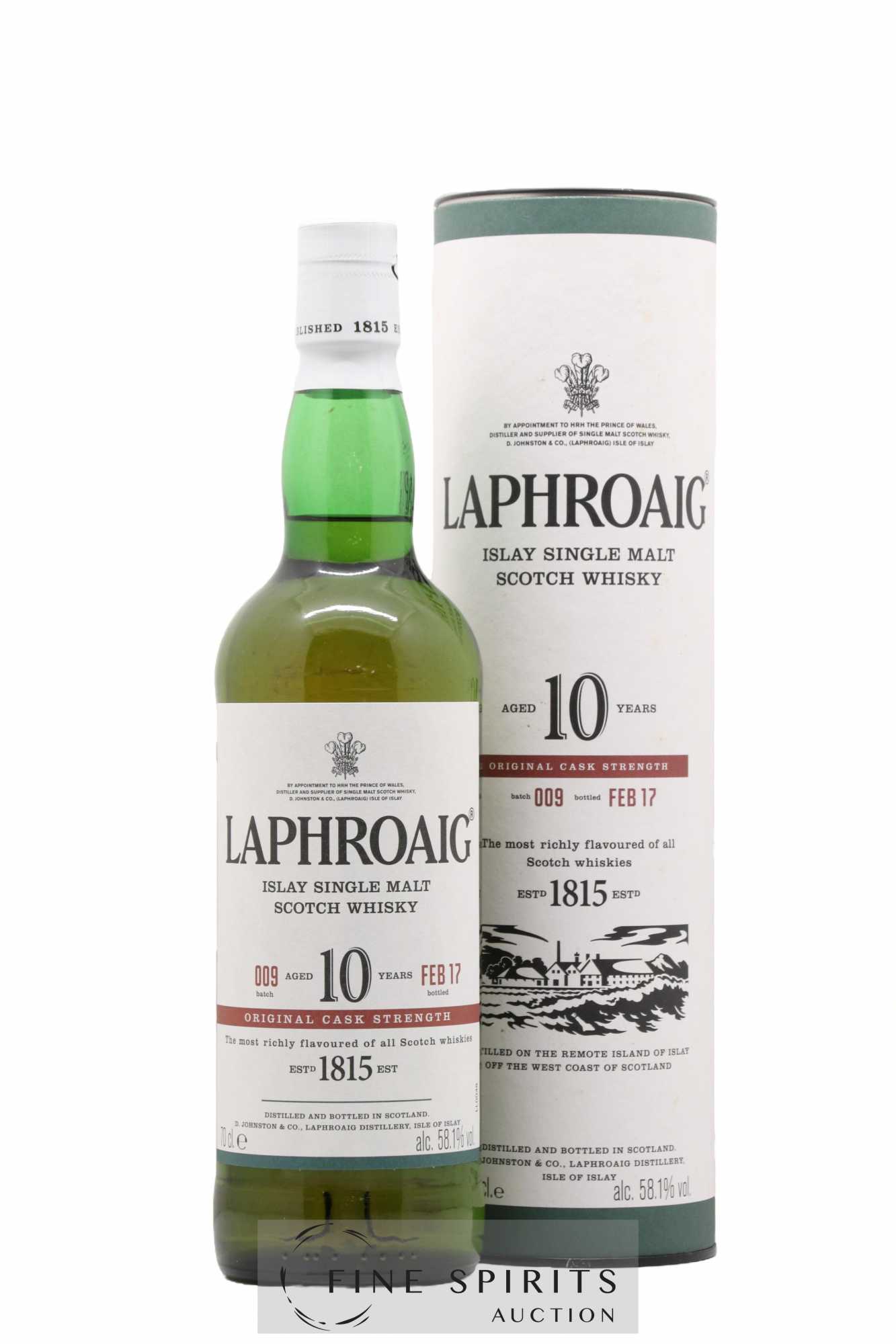 Laphroaig 10 years Of. Original Cask Strength Batch 009 - bottled 2017