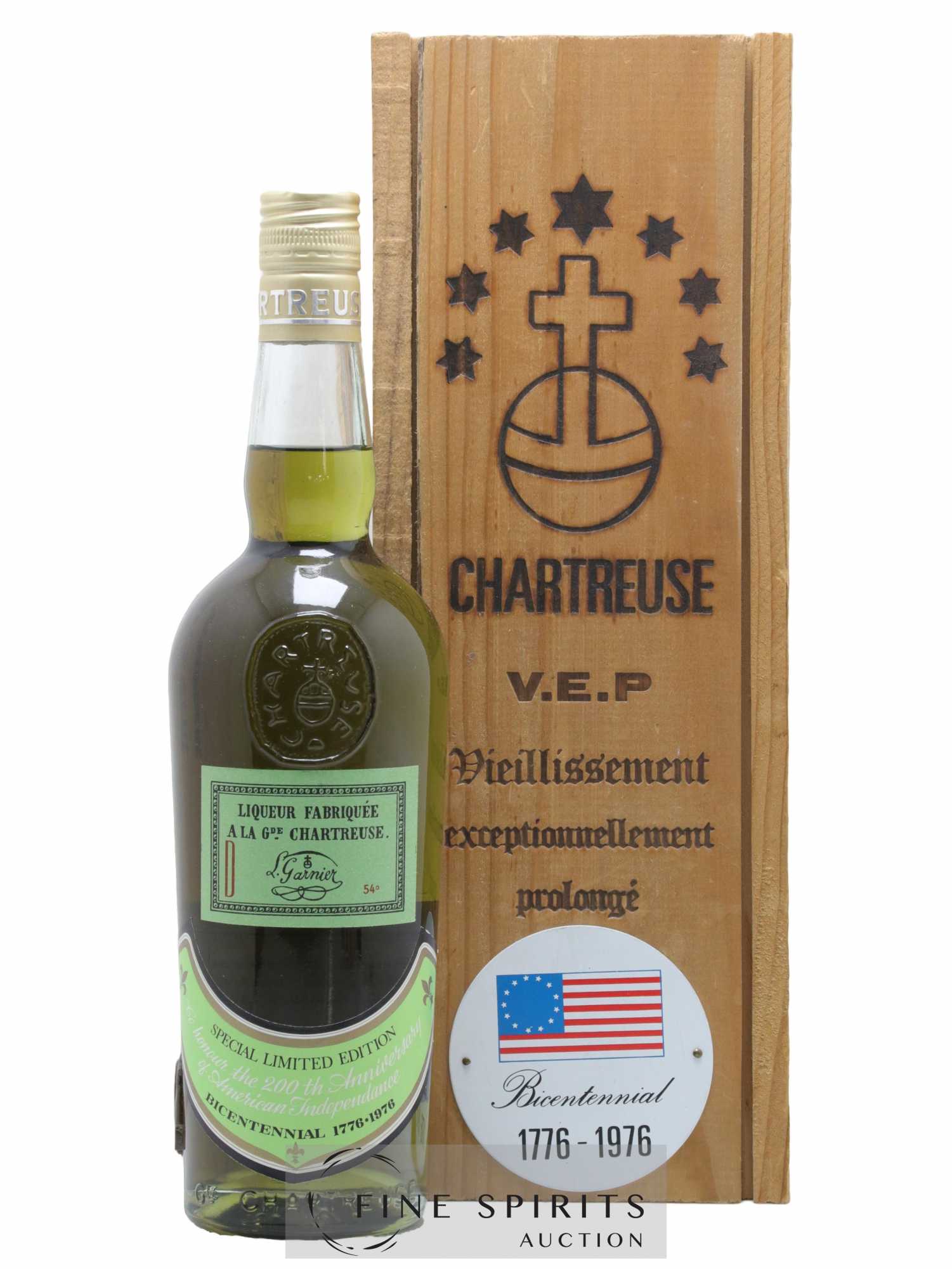 Chartreuse Of. Verte V.E.P. 200th Anniversary of American Independance - bottled 1975 Special Limited Edition