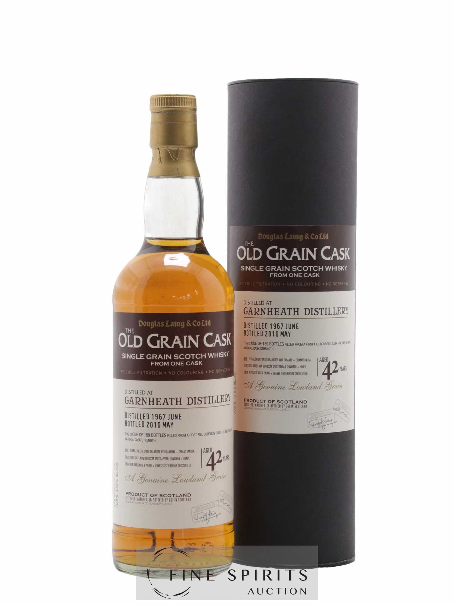 Garneath 42 years 1967 Douglas Laing Cask DL REF 5543 AT - One of 159 - bottled 2010 The Old Grain Cask