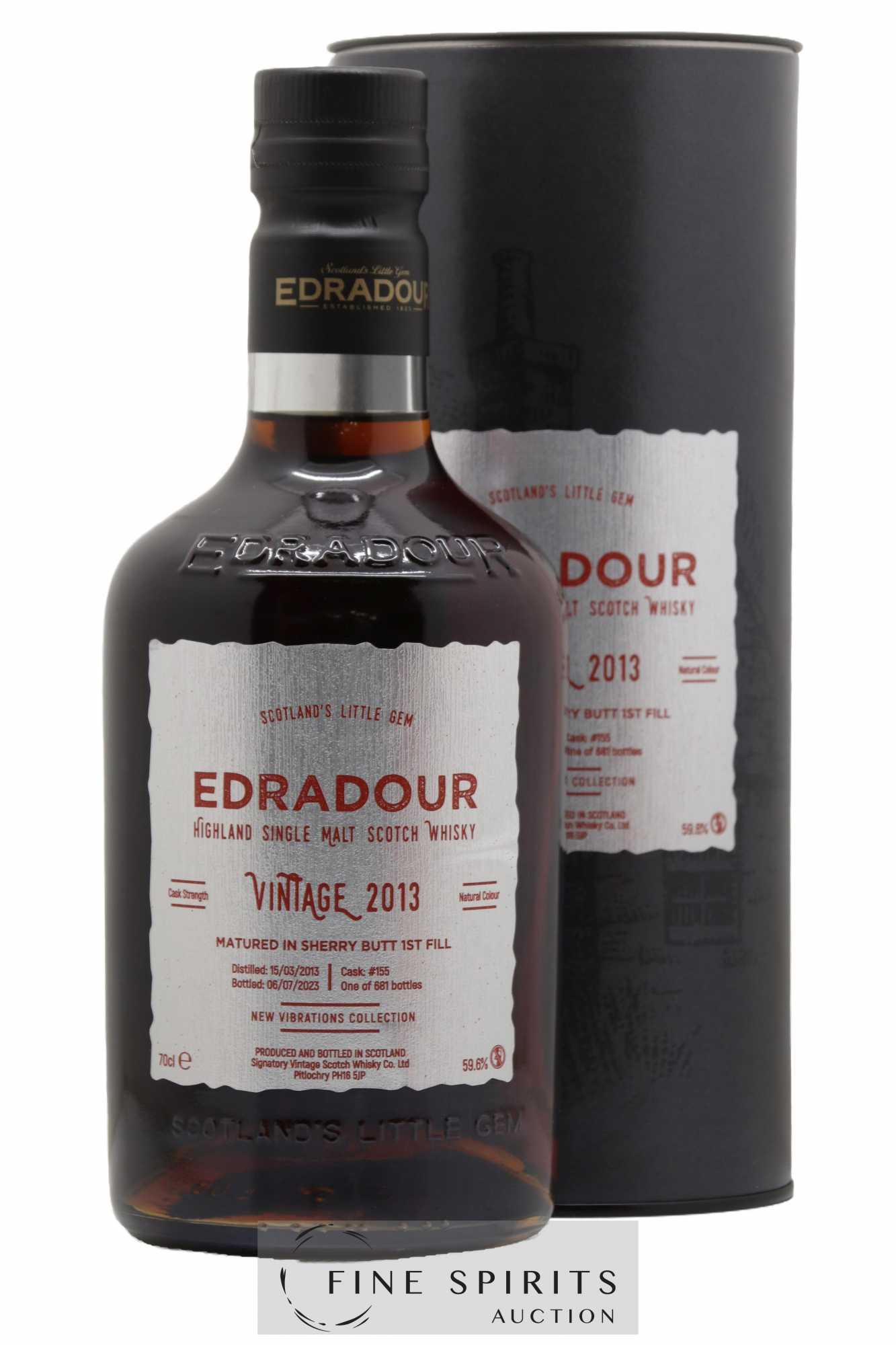 Edradour 2013 Of. New Vibrations Cask n°155 - One of 681 - bottled 2023