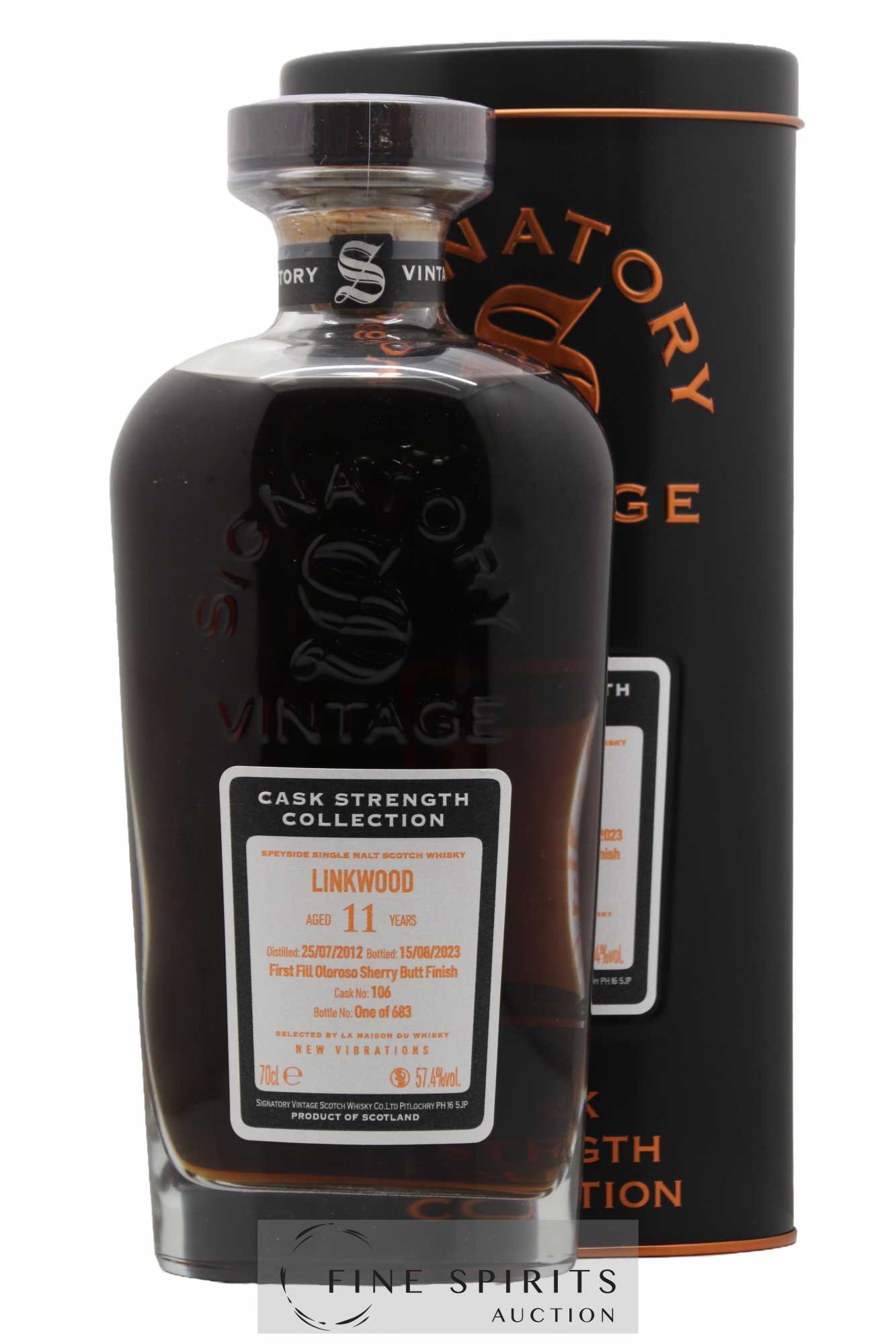 Linkwood 11 years 2012 Signatory Vintage New Vibrations Cask n°106 - One of 683 - bottled 2023 Cask Strength Collection
