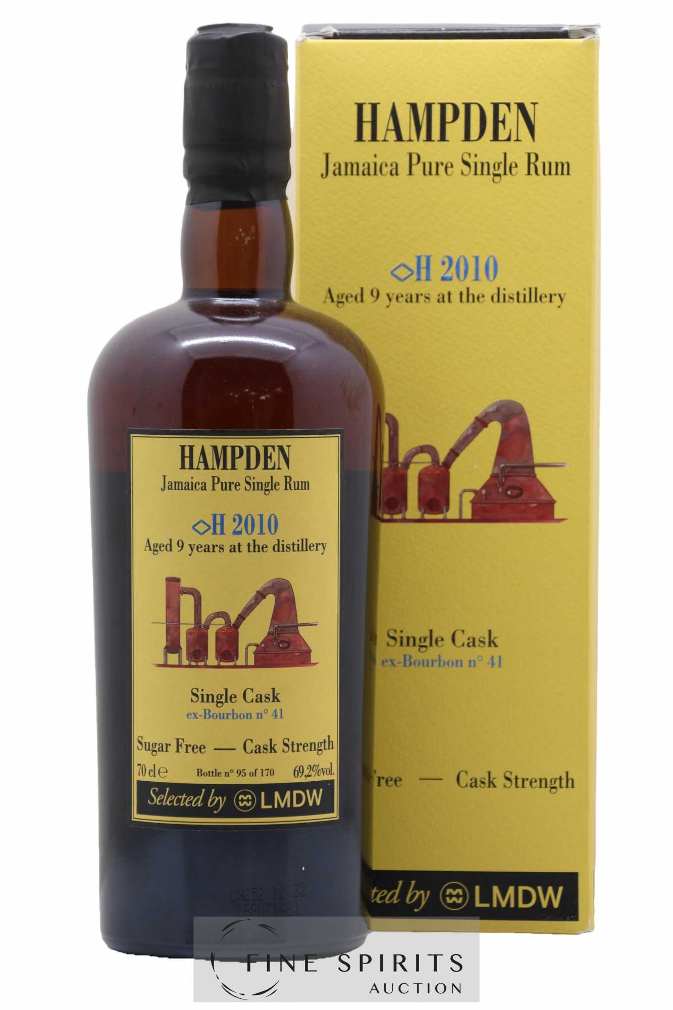Hampden 9 years 2010 Of. H Single Cask n°41 - One of 170 LMDW Habitation Velier