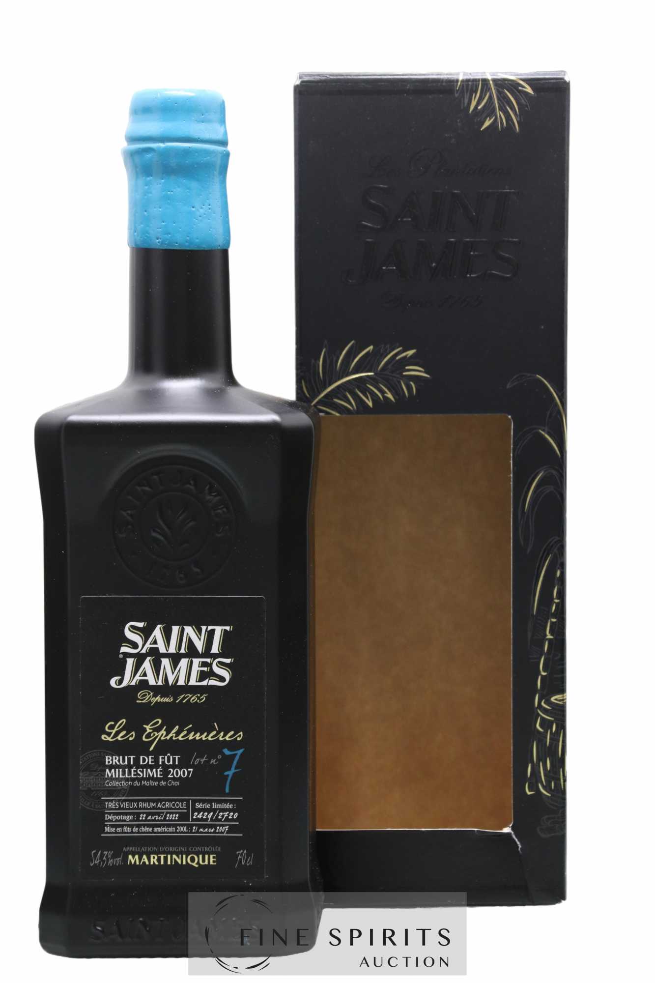 Saint James 2007 Of. Les Ephémères Lot n°7 - One of 2720 - bottled 2022