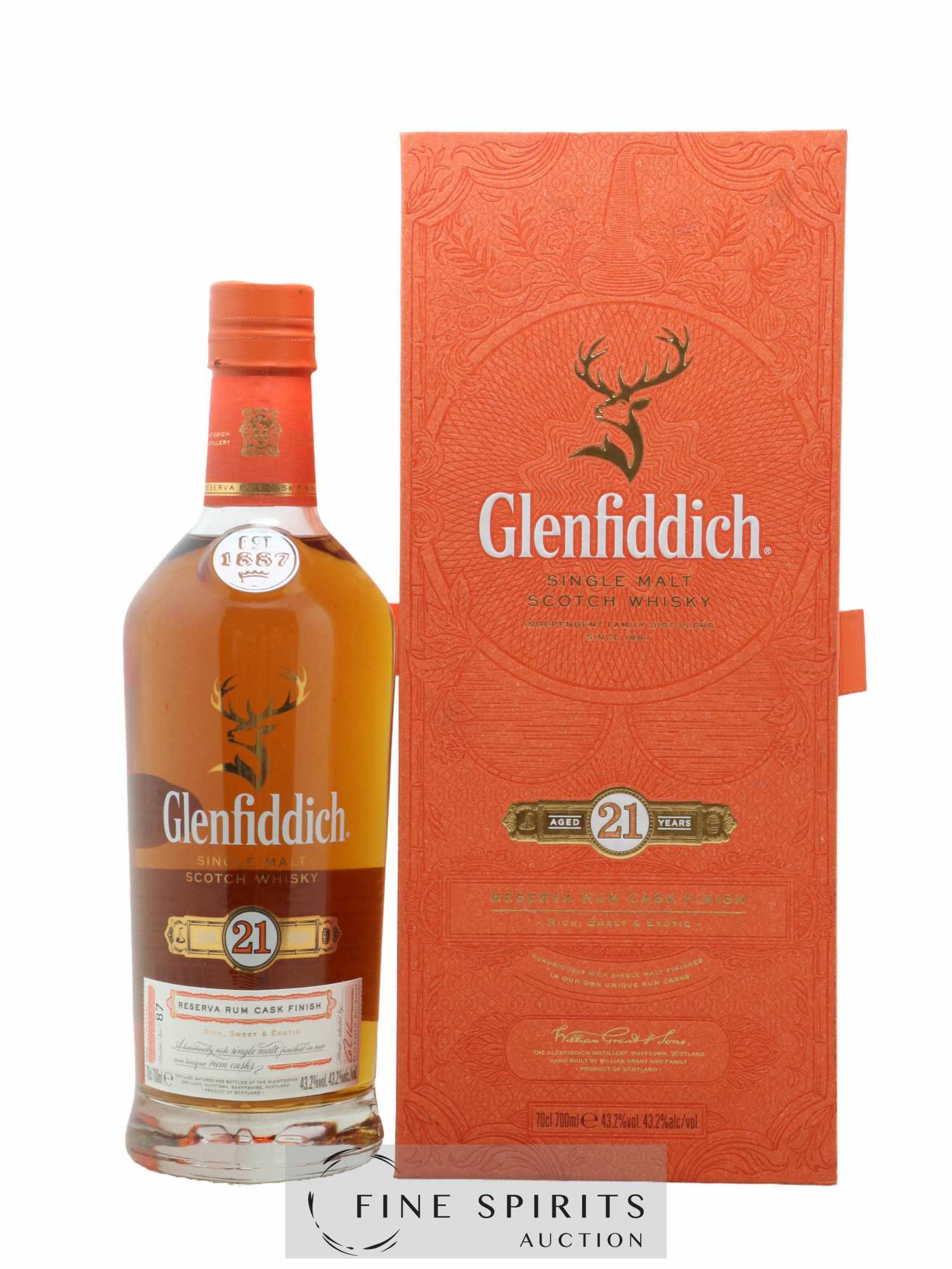 Glenfiddich 21 years Of. Reserva Rum Cask Finish Batch n°87