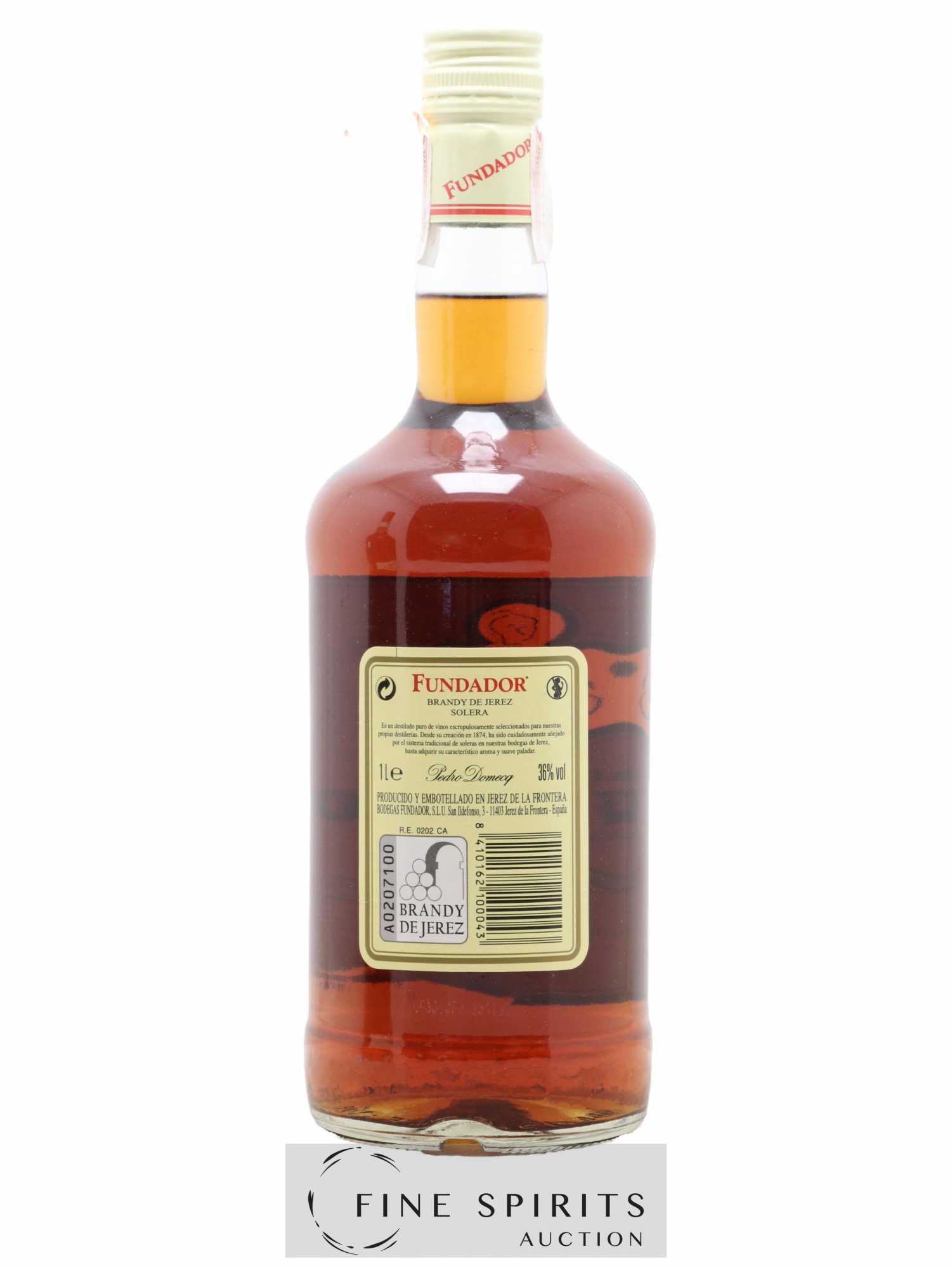 Fundador Solera Brandy 1 L - Brandy De Jerez Espagnol Élégant