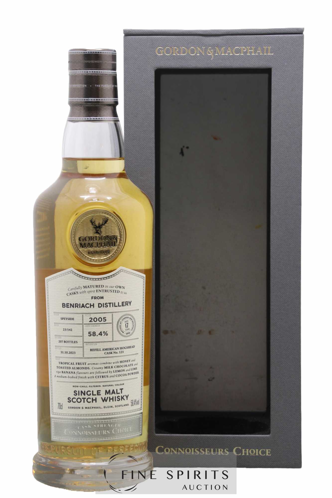 Benriach 17 years 2005 Gordon & MacPhail Cask n°121 - One of 207 - bottled 2023 Connoisseurs Choice