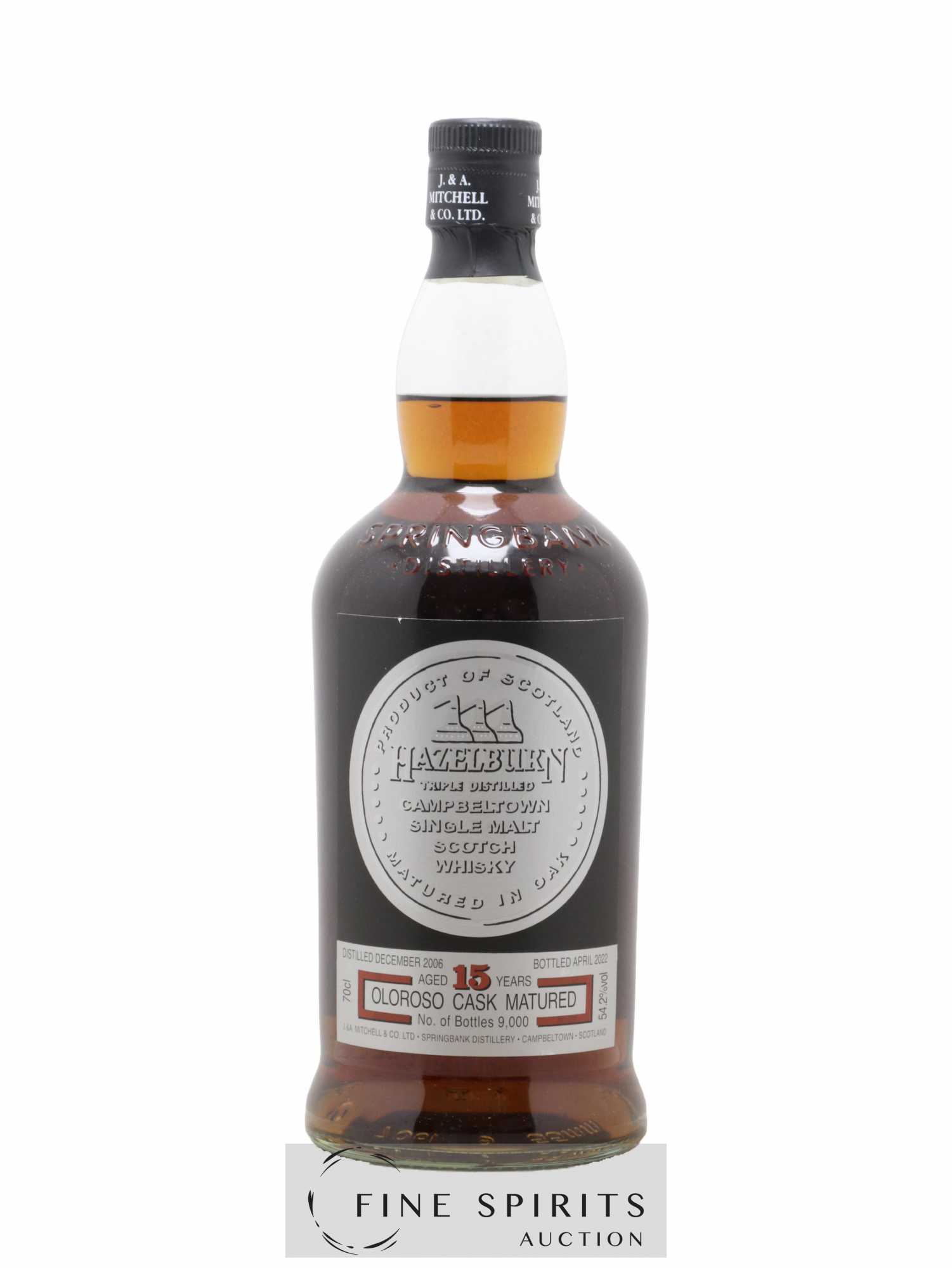 Hazelburn 15 years 2006 Of. Oloroso Cask Matured One of 9000 - bottled 2022 Triple Distilled