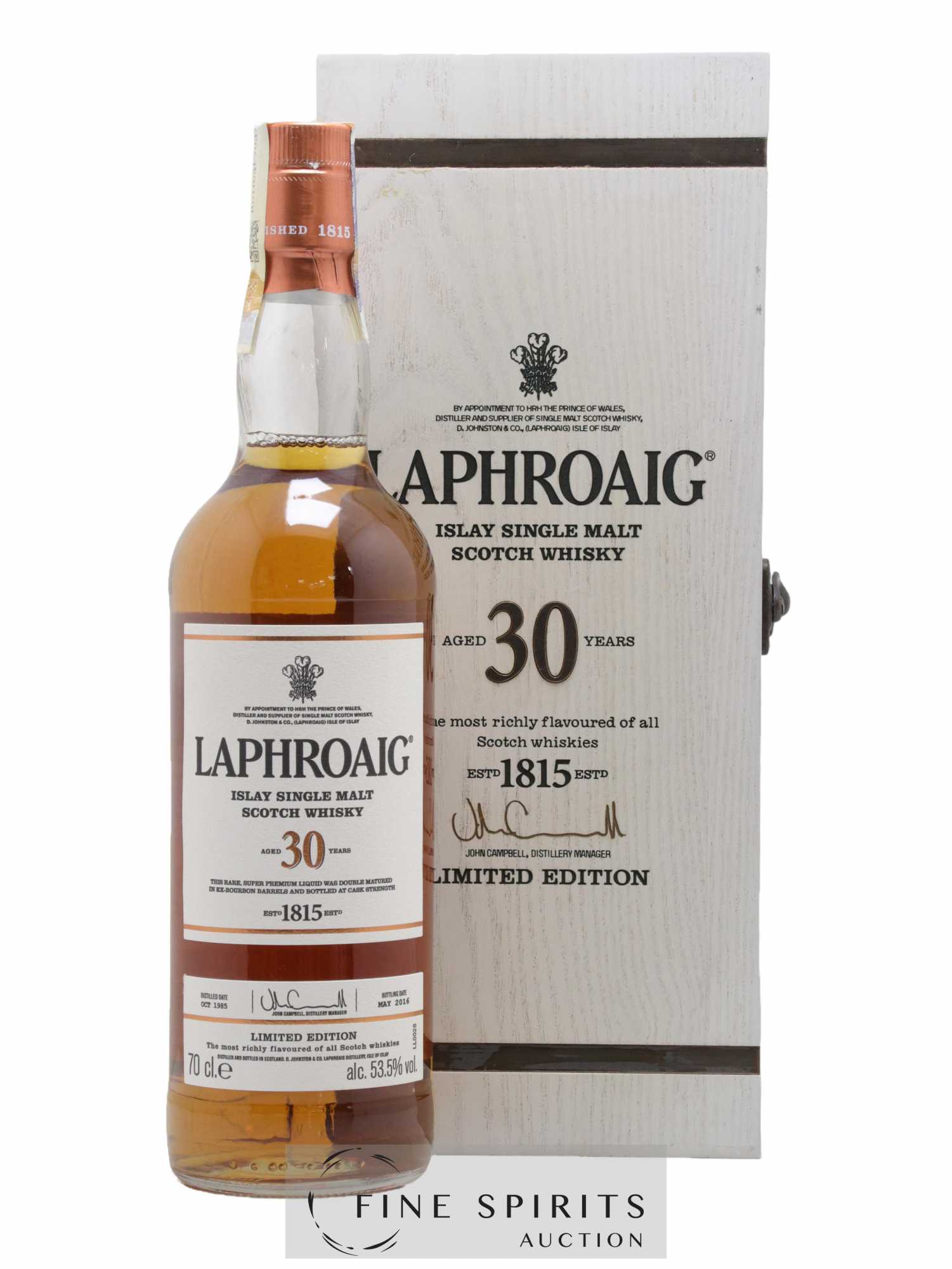 Laphroaig 30 years Of. Limited Edition