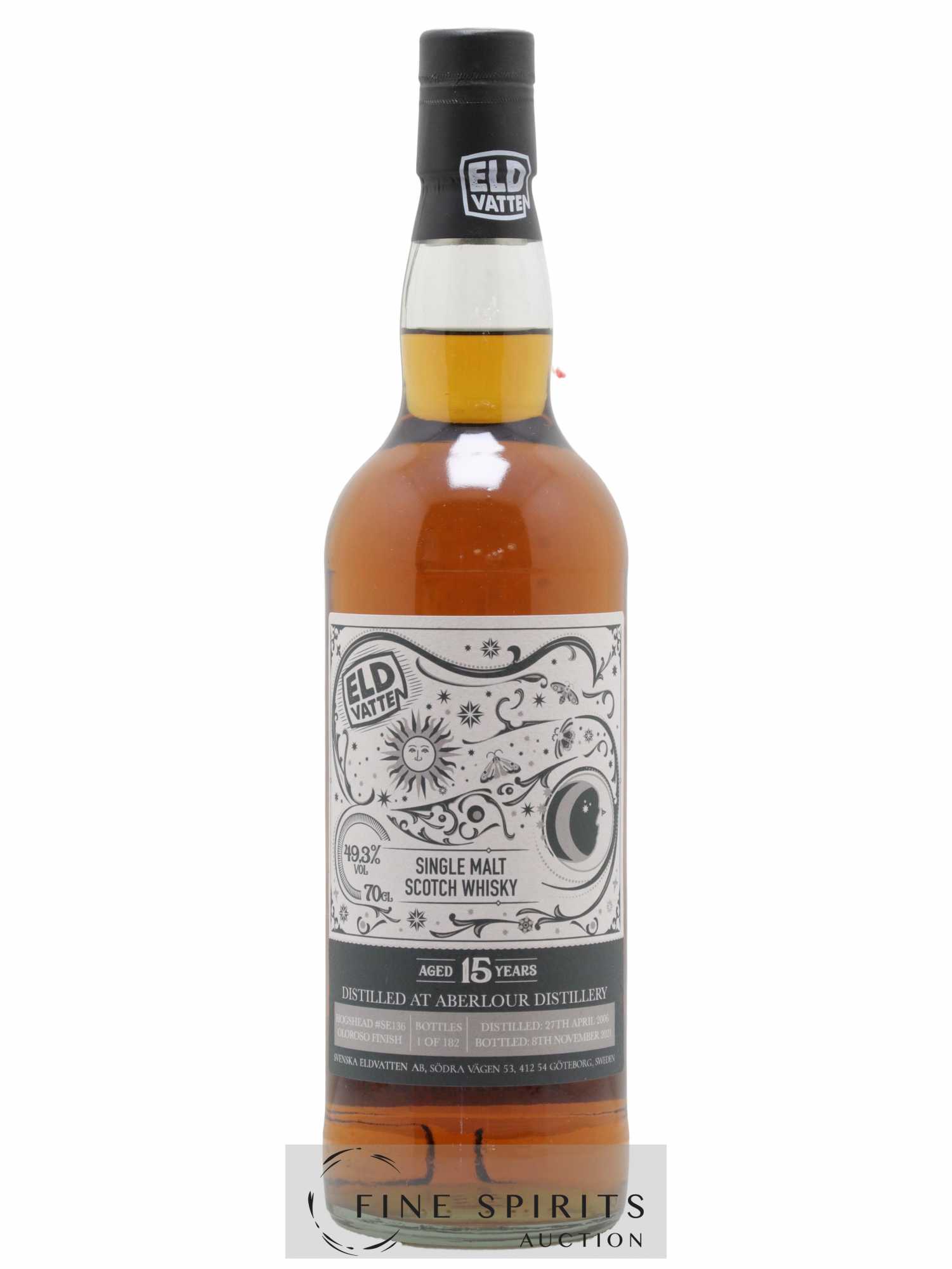 Aberlour 15 years 2006 Svenska Eldvatten Cask n°SE136 - One of 182 - bottled 2021