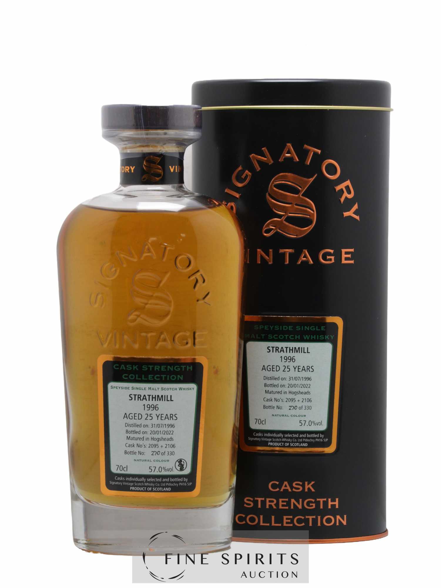 Strathmill 25 years 1996 Signatory Vintage Cask n°2095-2106 - One of 330 - bottled 2022 Cask Strength Collection