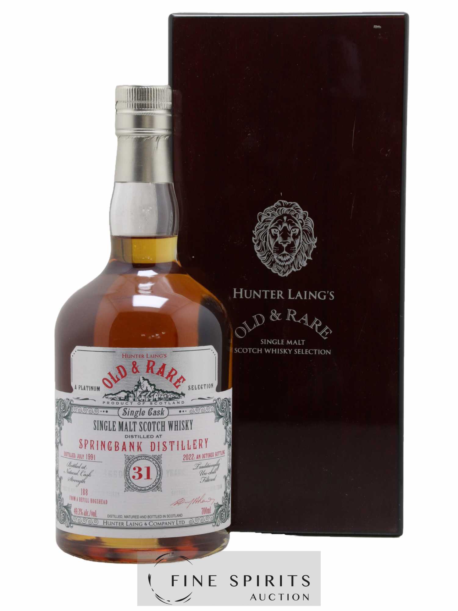 Springbank 31 years 1991 Hunter Laing One of 188 - bottled 2022 Old & Rare