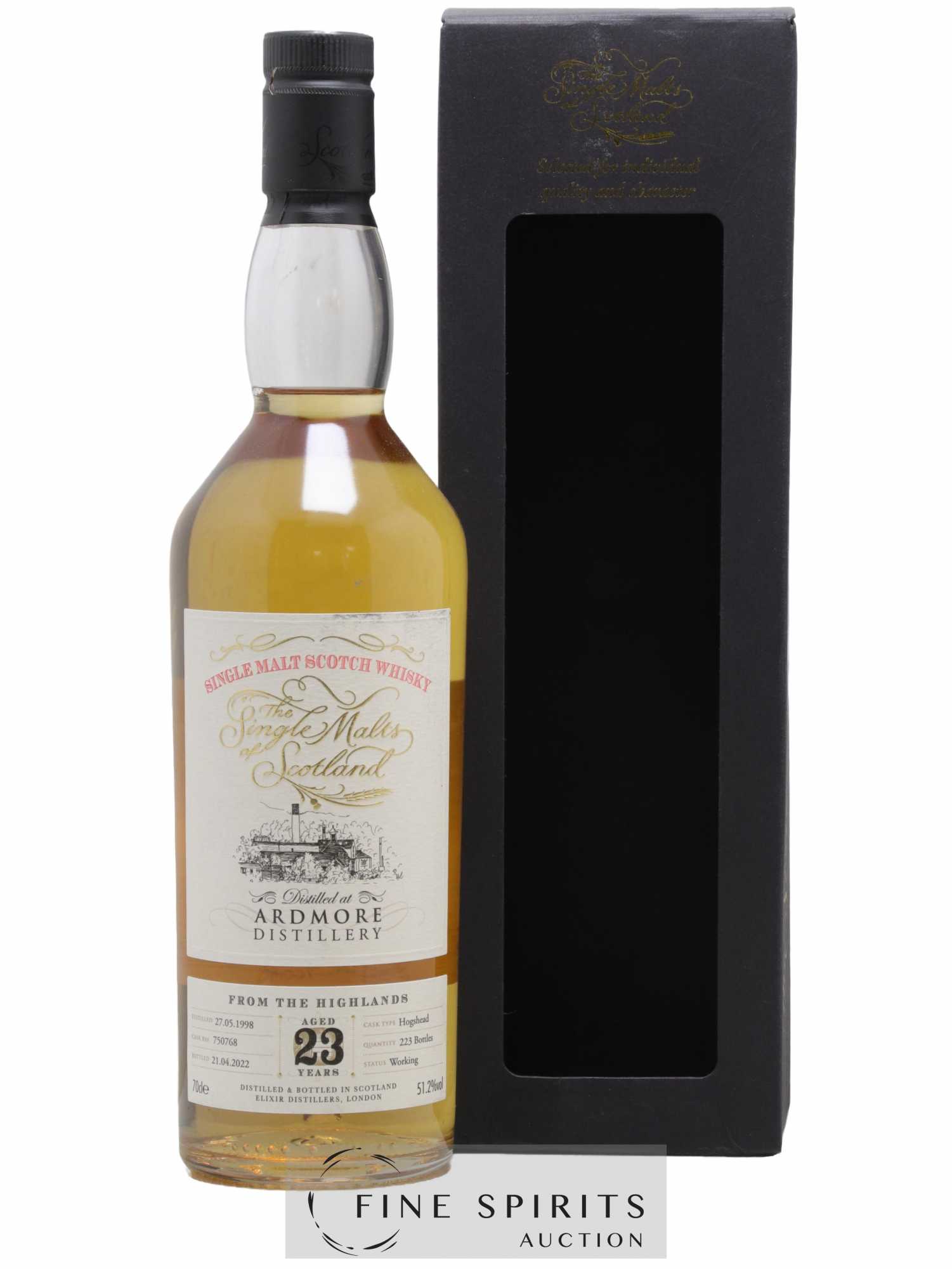 Ardmore 23 years 1998 Elixir Distillers Cask n°750768 - One of 223 - bottled 2022 The Single Malts of Scotland