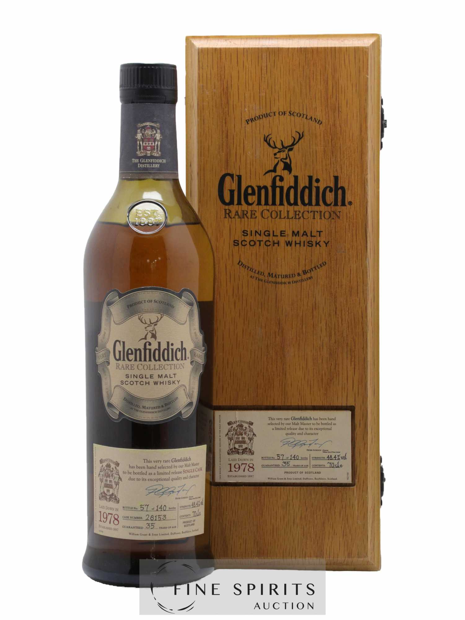 Glenfiddich 35 years 1978 Of. Cask n°28153 - One of 140 Rare Collection