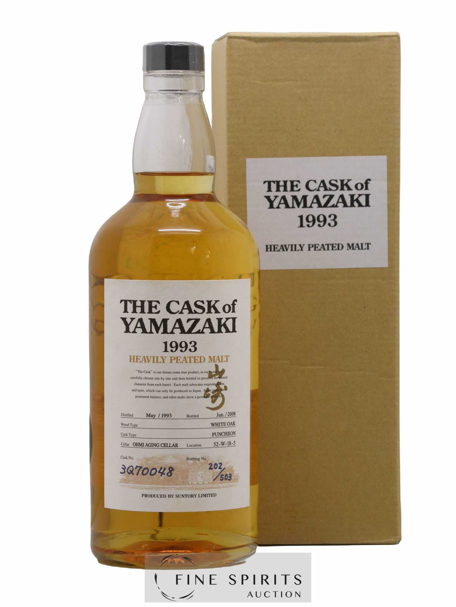 The Cask of Yamazaki 1993 Of. Heavily Peated Malt Cask n°3Q70048 - One of 503 - bottled 2008 Suntory