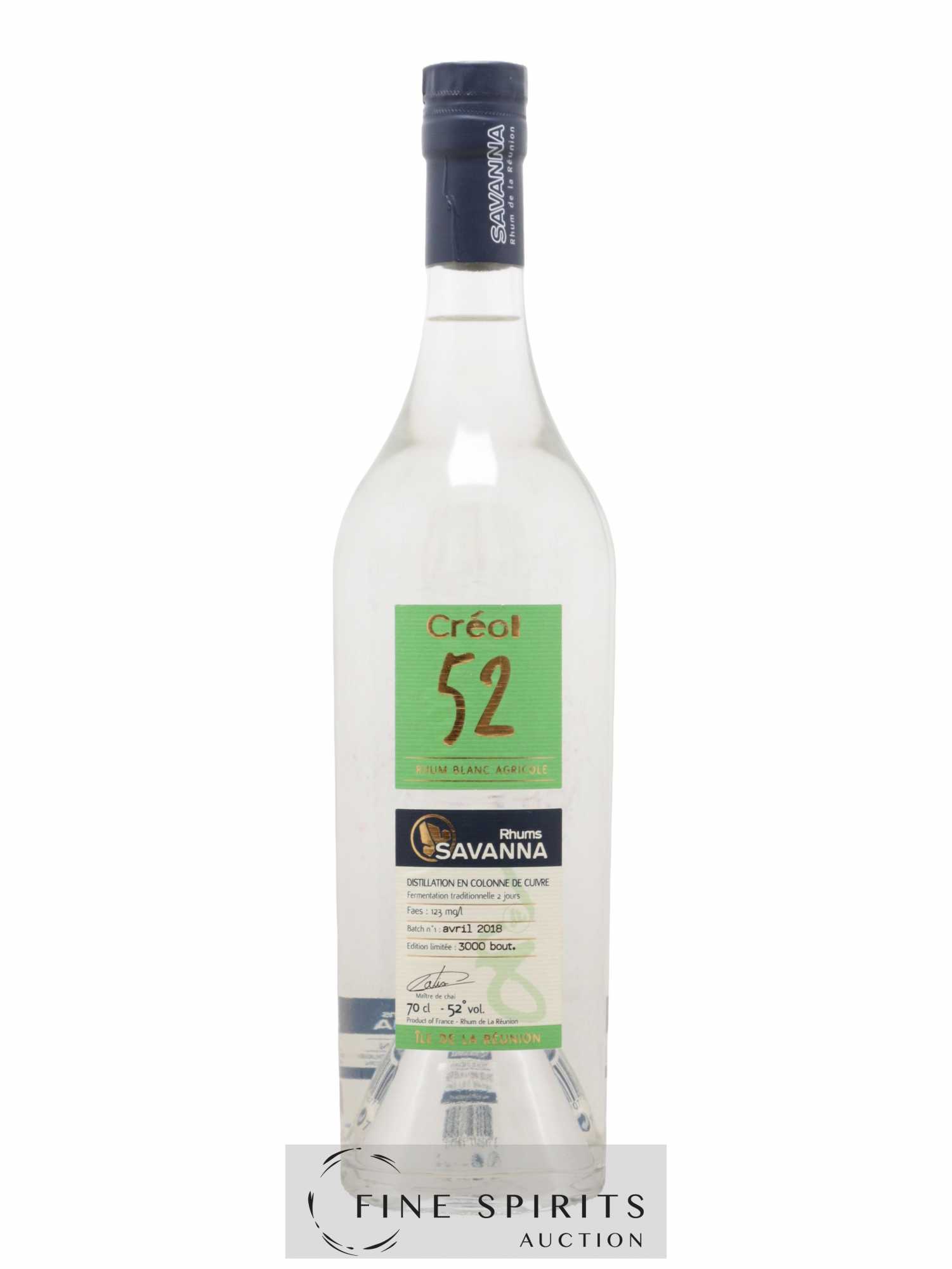 Savanna Of. Créol 52 Batch n°1 - One of 3000 - bottled 2018