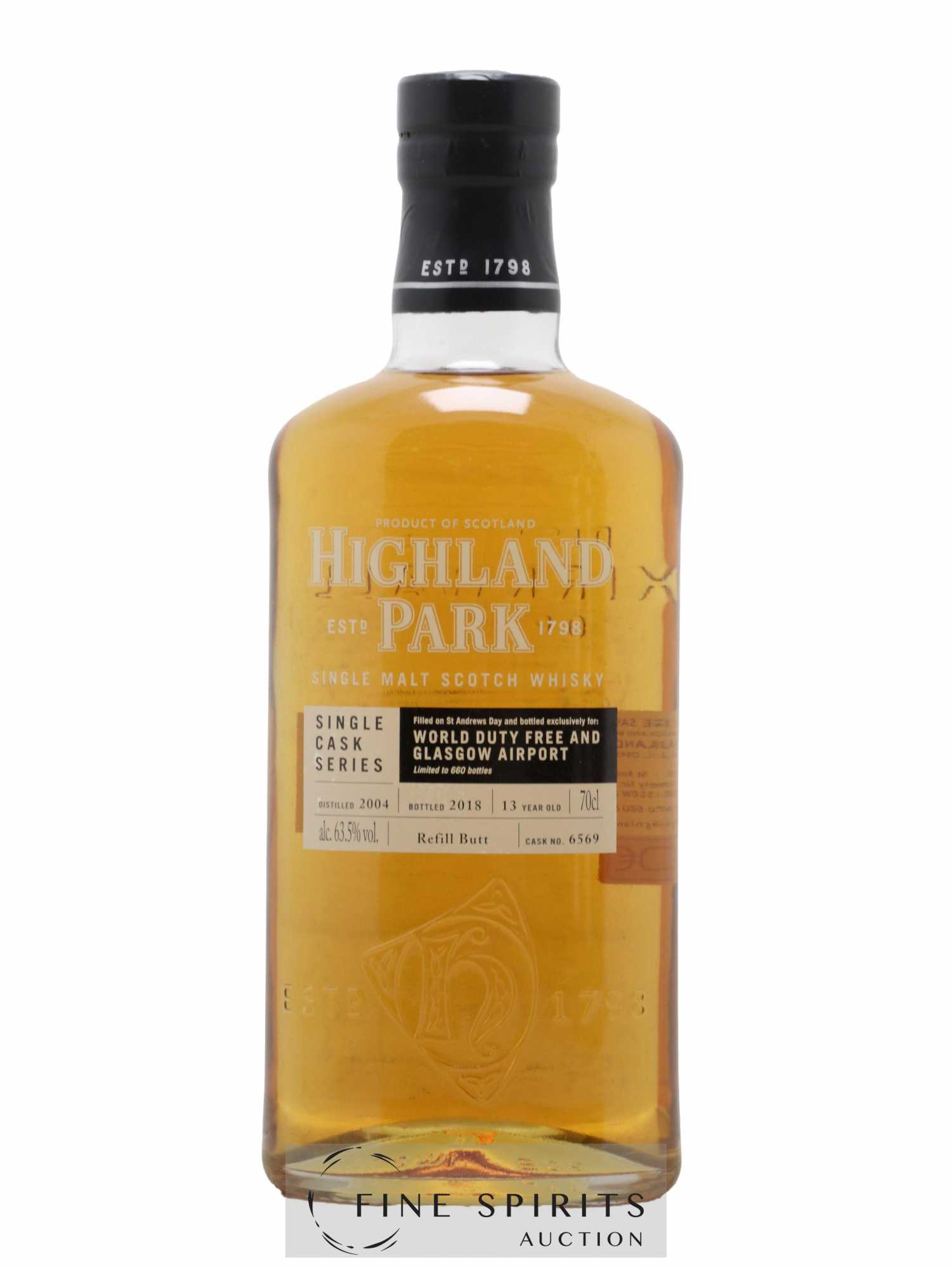 Highland Park 13 years 2004 Of. Cask n°6569 - One of 660 - bottled 2018 World Duty Free and Glasgow Airport Single Cask Series
