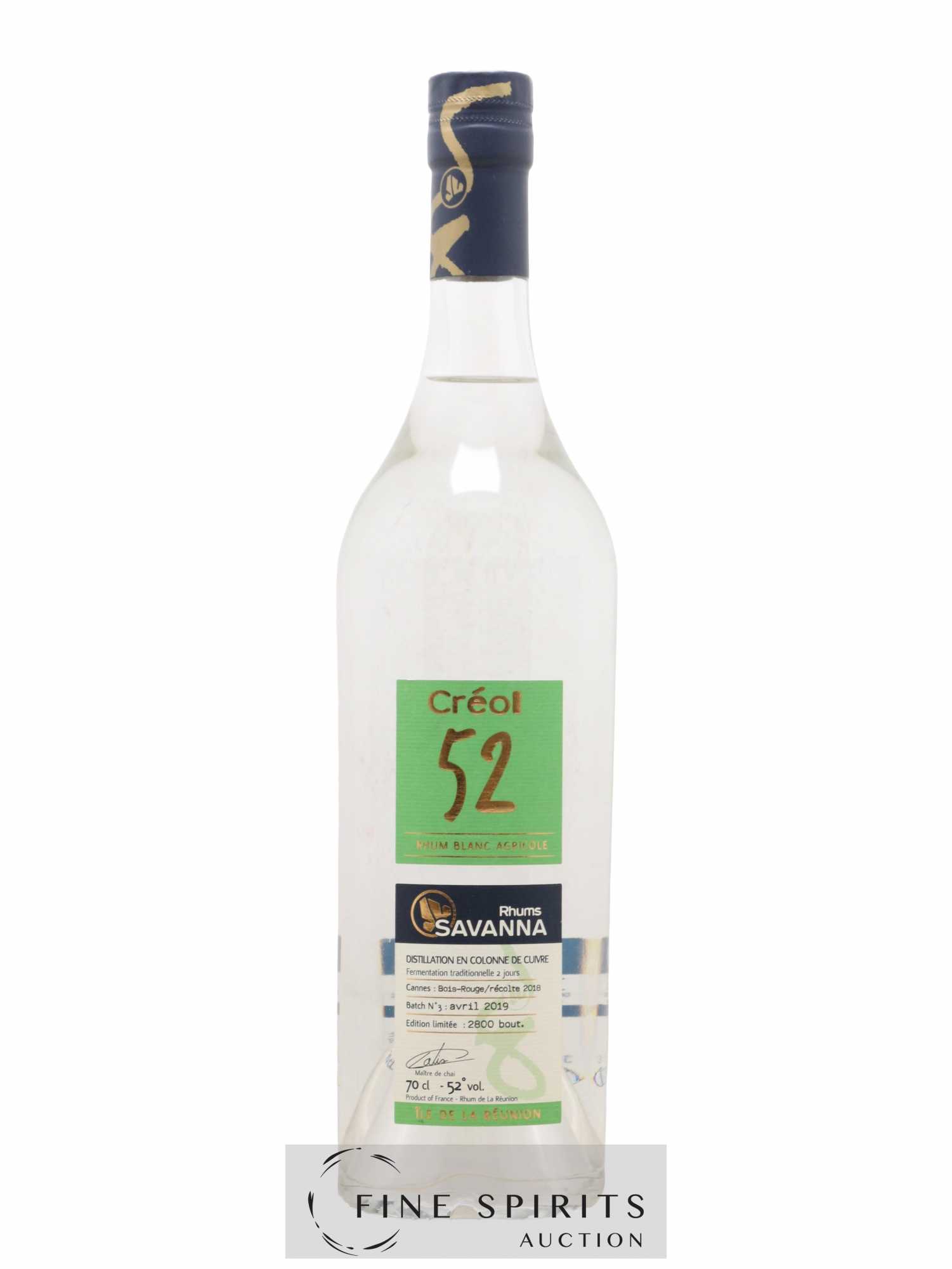 Savanna Of. Créol 52 Batch n°3 - One of 2800 - bottled 2019
