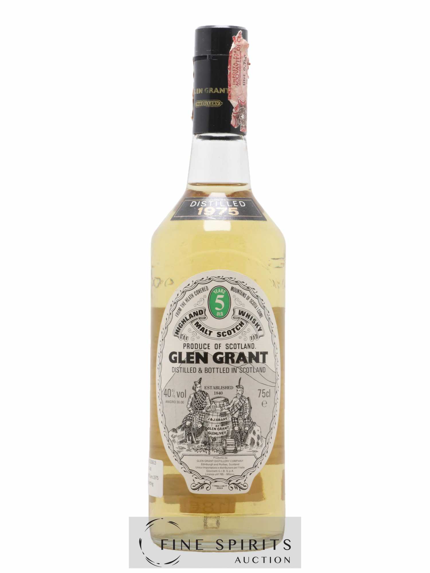 Glen Grant 5 years 1975 Of. Giovinetti Import