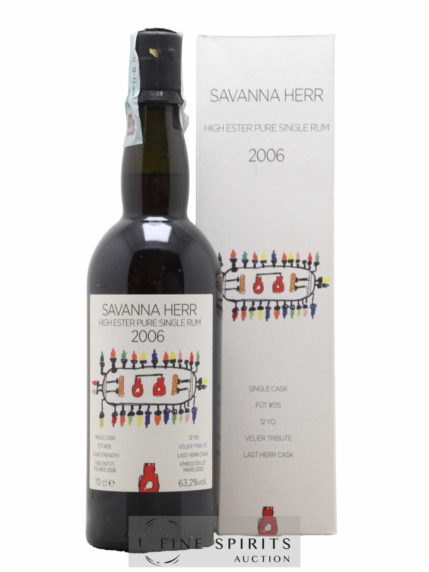 Savanna 12 years 2006 Velier Herr Fût n°515 - One of 262 - bottled 2020
