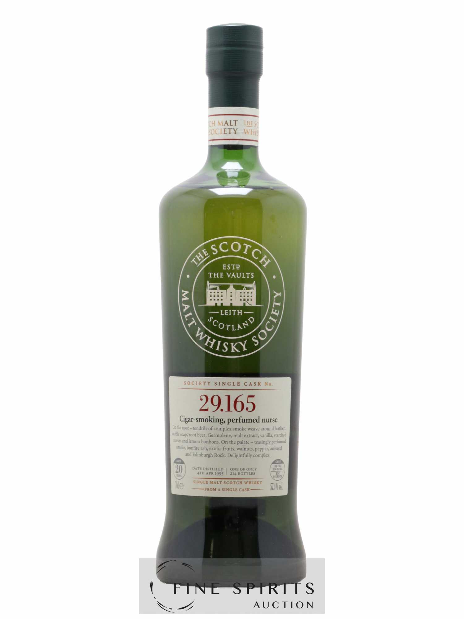 Cigar-Smoking Perfumed Nurse 20 years 1995 The Scotch Malt Whisky Society Cask n°29.165 - One of 214 - bottled 2015