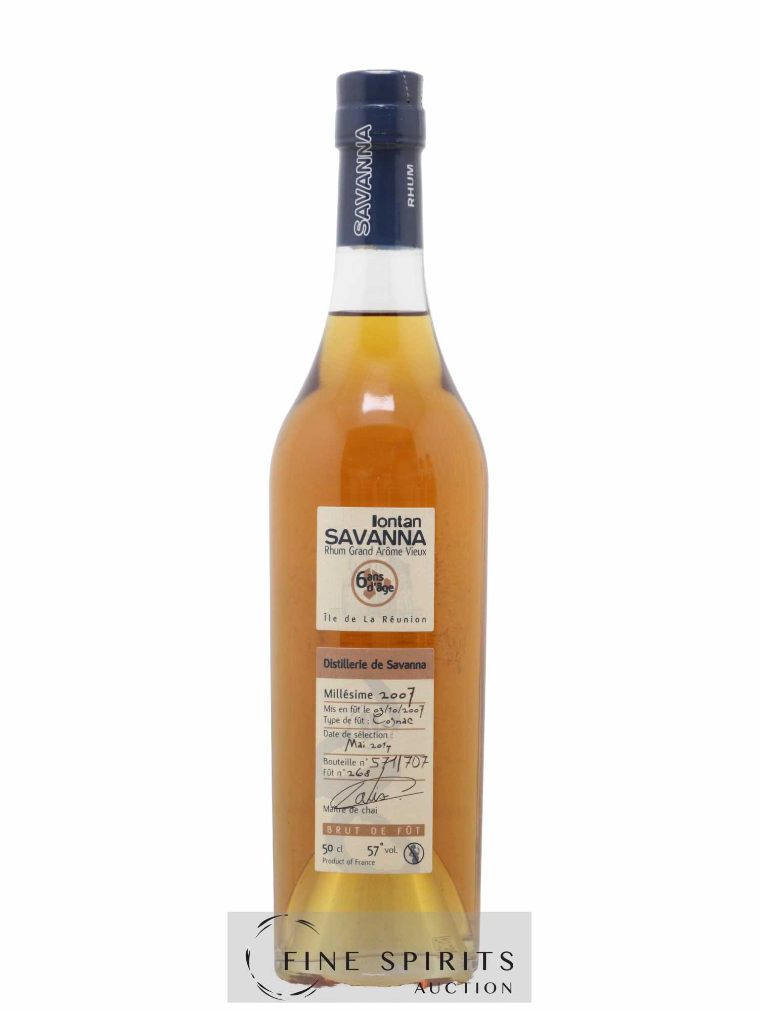 Savanna 6 years 2007 Of. Iontan Fût n°268 - One of 707 - bottled 2014