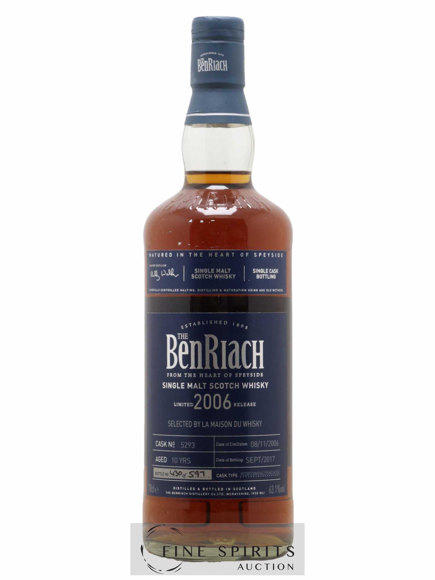 Benriach 10 years 2006 Of. Cask n°5293 - One of 597 - bottled 2017 LMDW Limited Release