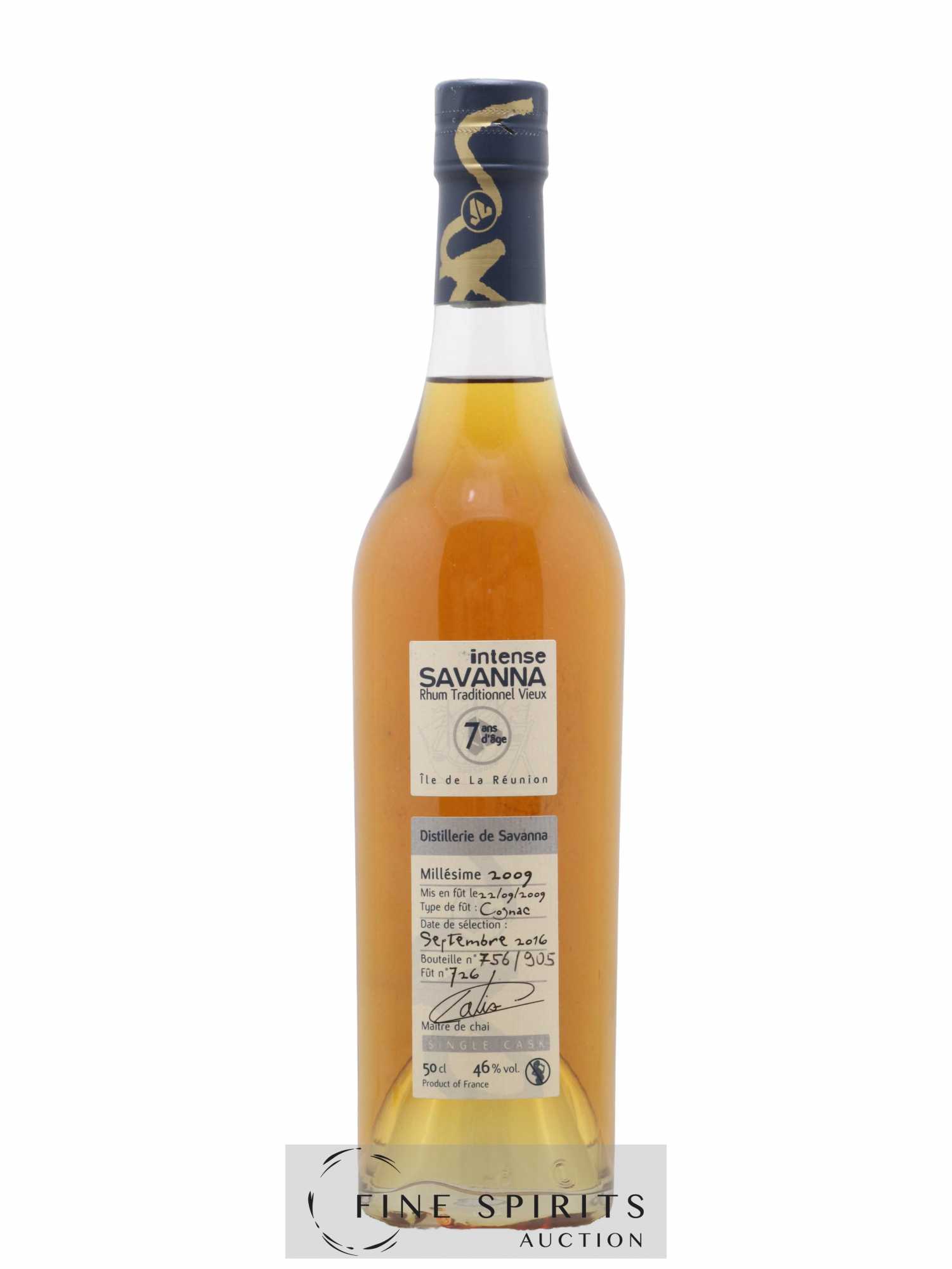 Savanna 7 years 2009 Of. Intense Fût n°726 - One of 905 (50cl.)