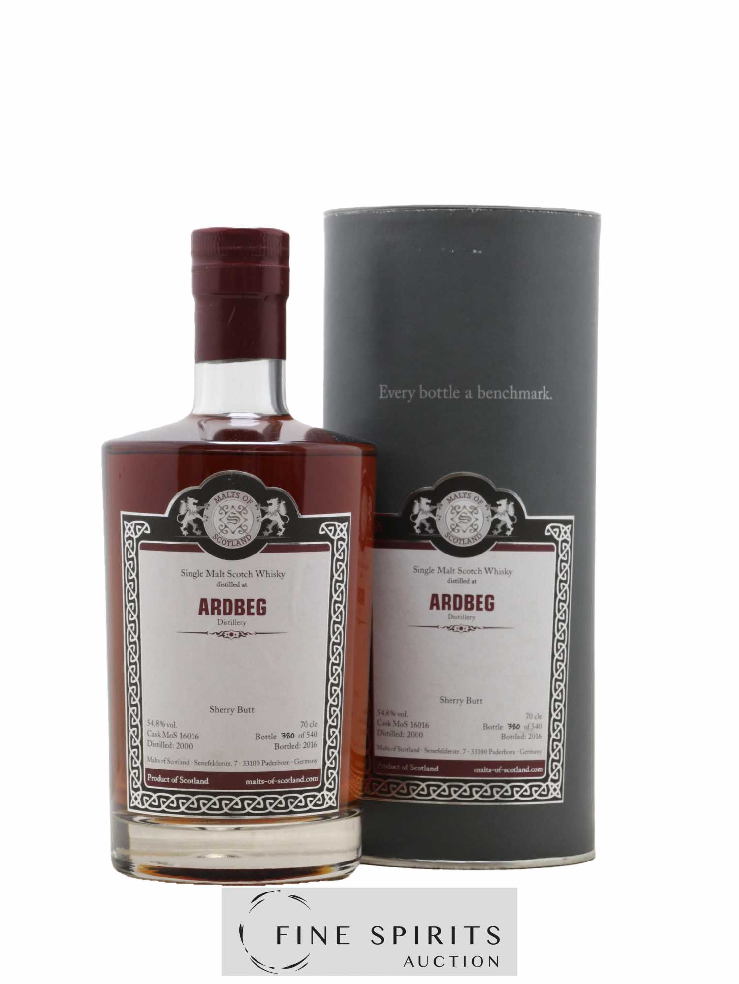 Ardbeg 2000 Malts of Scotland Cask MoS16016 - One of 540 - bottled 2016