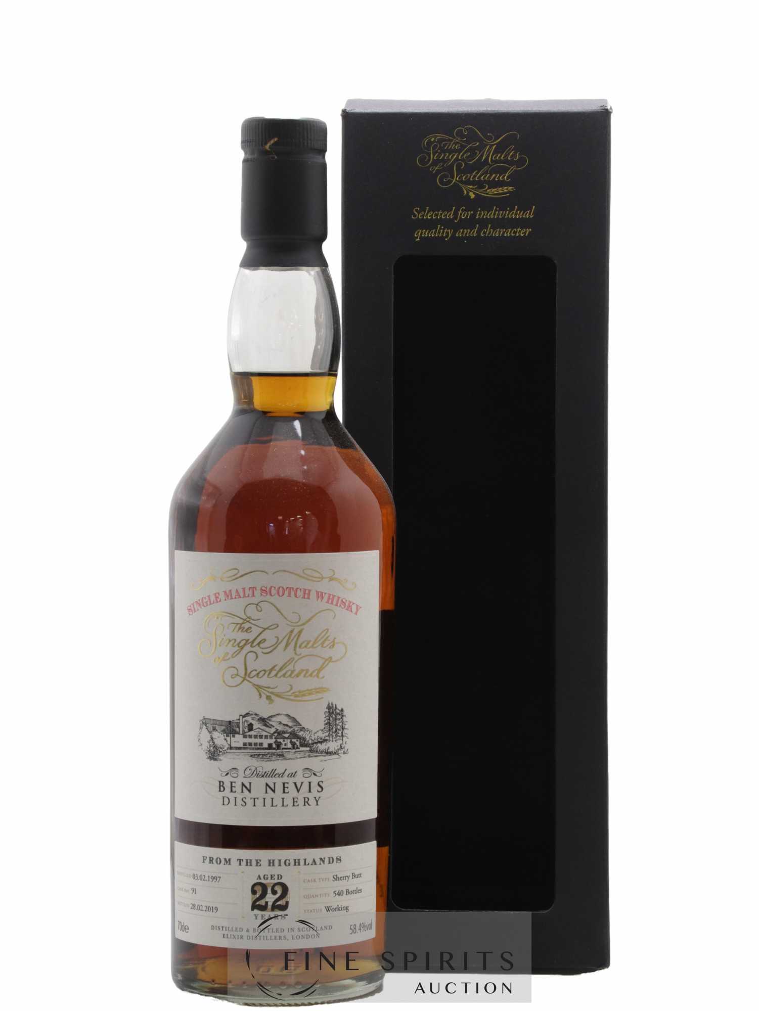 Ben Nevis 22 years 1997 Elixir Distillers Sherry Butt Cask n°91 - One of 540 - bottled 2019 The Single Malts of Scotland