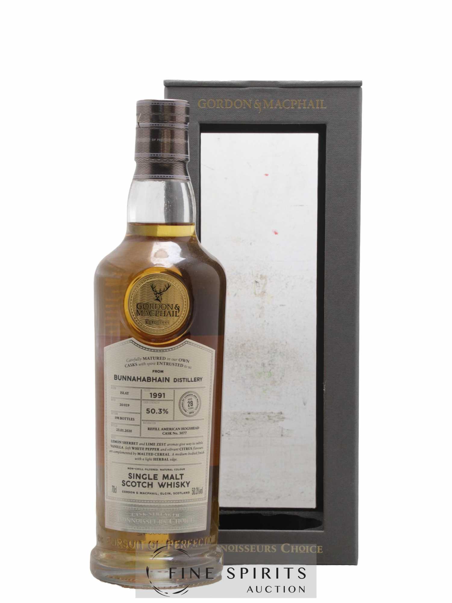Bunnahabhain 28 years 1991 Gordon & MacPhail Cask n°3077 - One of 198 - bottled 2020 Connoisseurs Choice