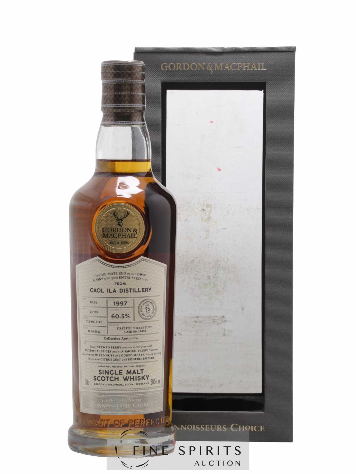 Caol Ila 25 years 1997 Gordon & MacPhail Cask n°12498 - One of 521 - bottled 2022 Connoisseurs Choice