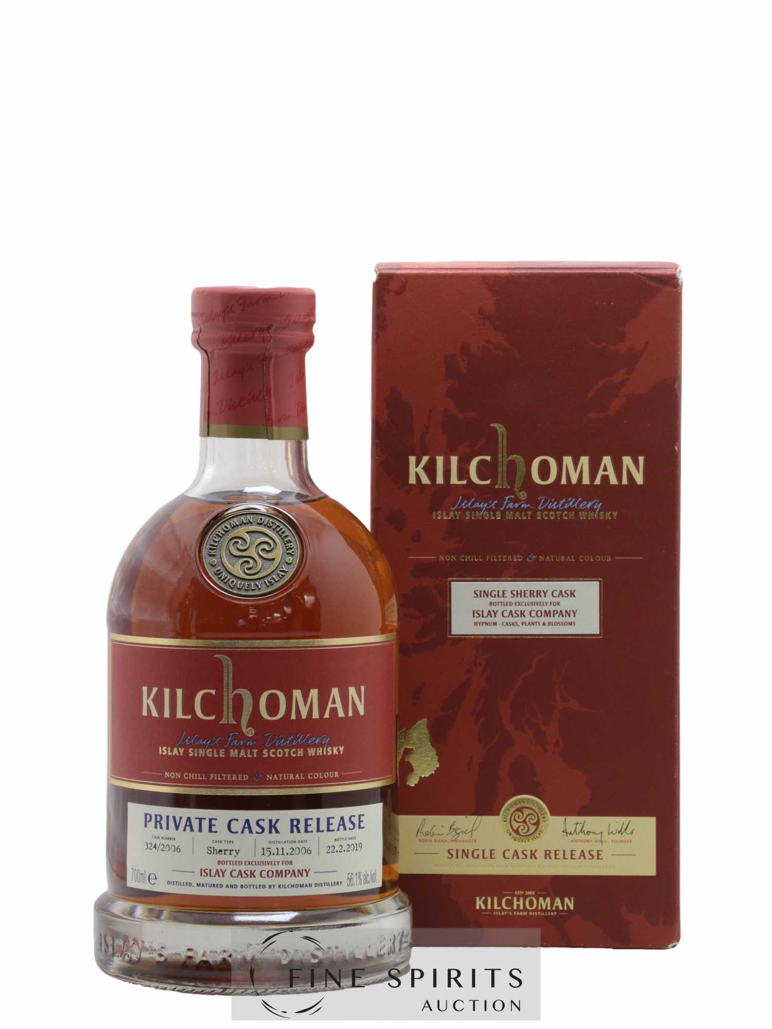 Kilchoman 2006 Of. Private Cask Release Casks n°324-2006 - One of 270 - bottled 2019 Islay Cask Company