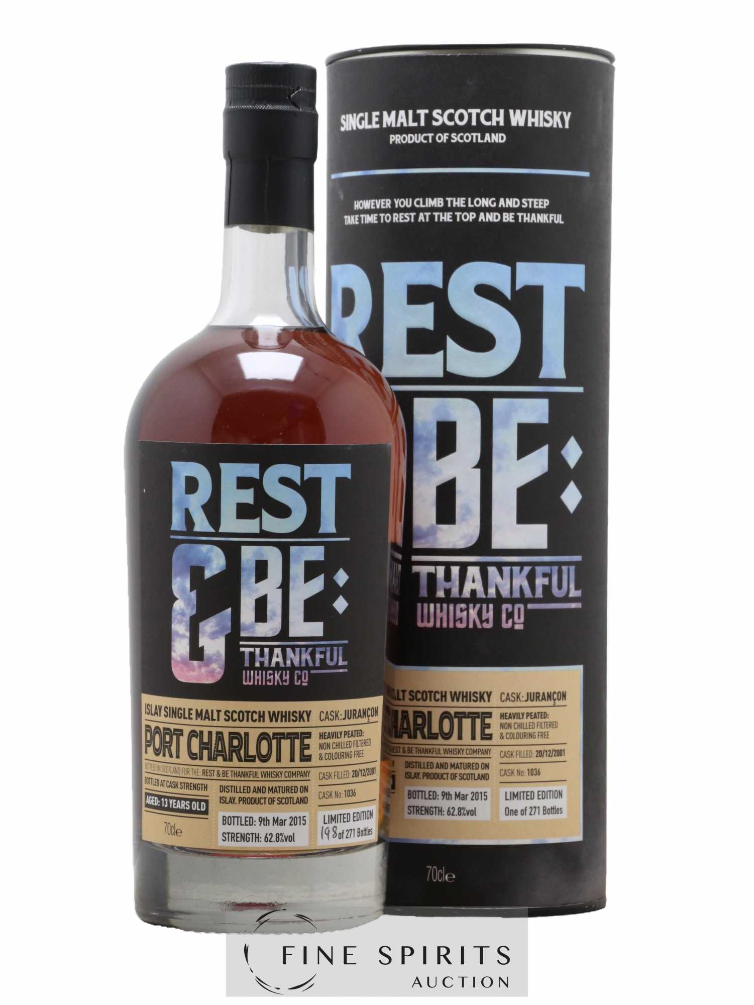 Port Charlotte 13 years 2001 Rest & Be Thankful Jurançon Cask n°1036 - One of 271 - bottled 2015 Limited Edition