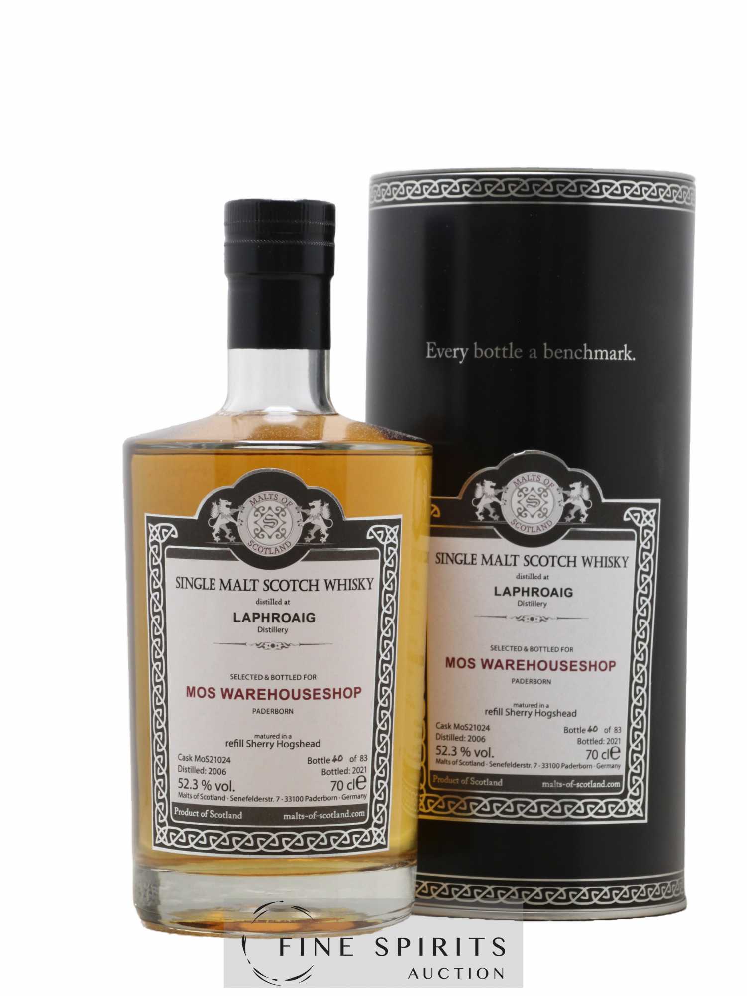 Laphroaig 2006 Malts of Scotland Cask MoS21024 - One of 83 - bottled 2021 MOS Warehouseshop