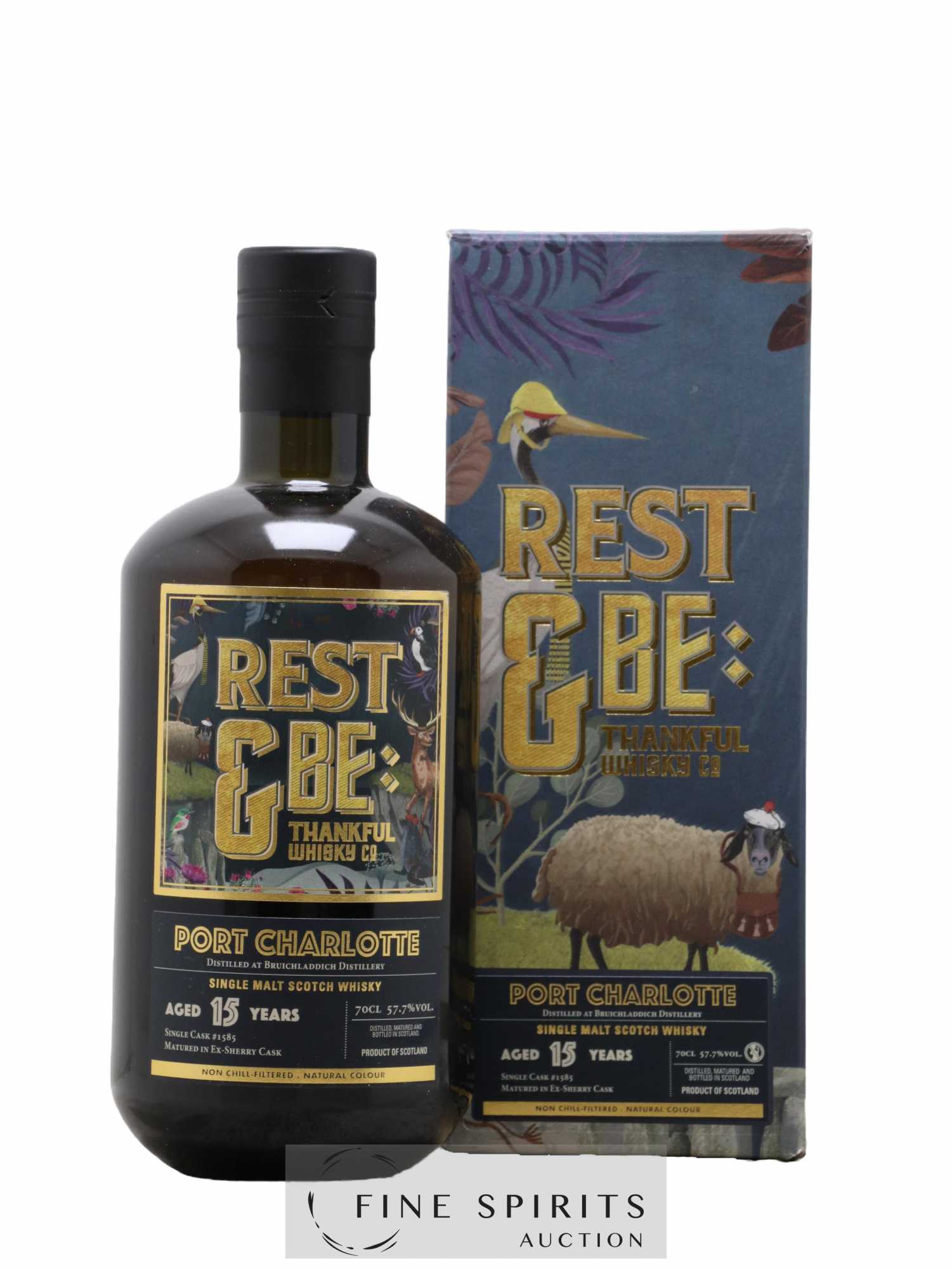 Port Charlotte 15 years 2007 Rest & Be Thankful Single Cask n°1585 - One of 864 - bottled 2023