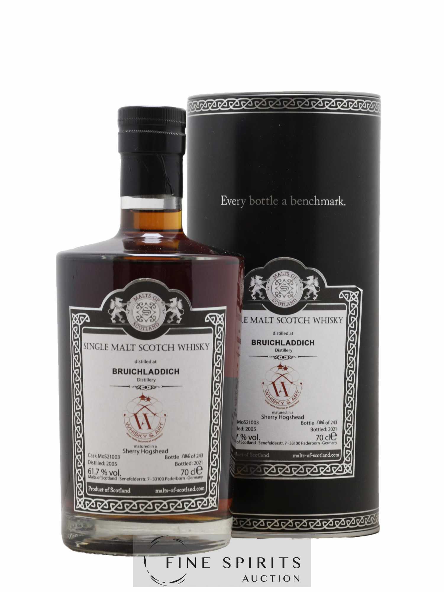 Bruichladdich 2005 Malts of Scotland Cask MoS21003 - One of 243 - bottled 2021 Whisky & Art