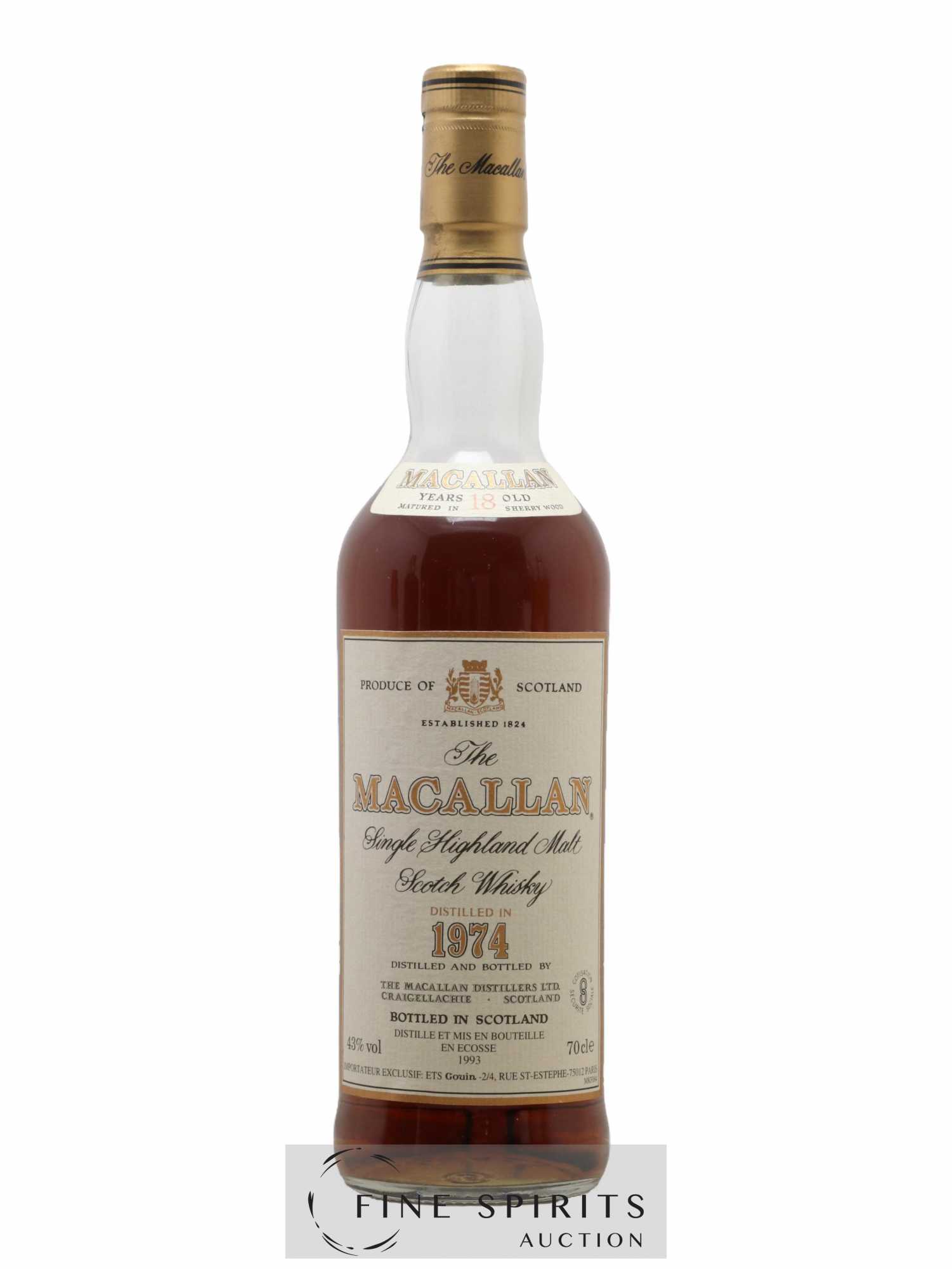 Macallan (The) 18 years 1974 Of. Sherry Wood Matured - bottled 1993