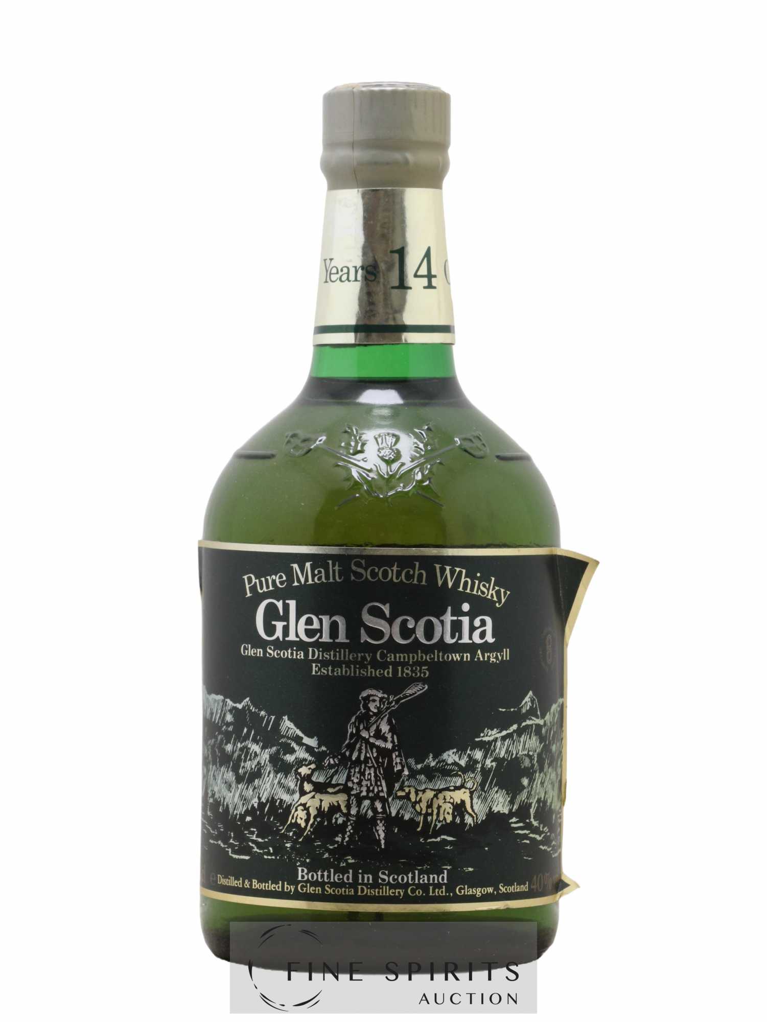 Glen Scotia 14 years Of. Dumpy Green Bottle The Hunter