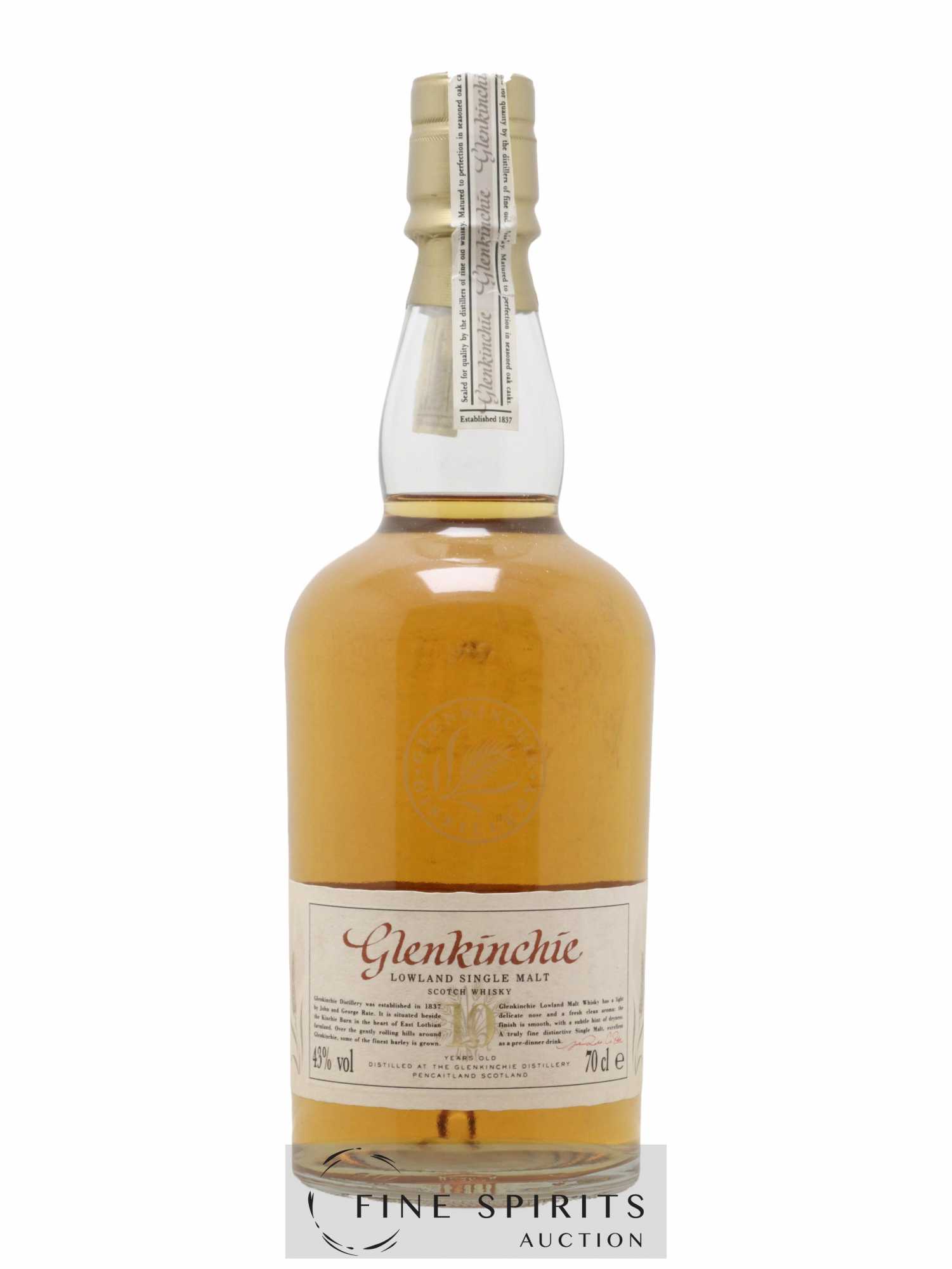 Glenkinchie 10 years Of. Pre Classic Malt, Golden 10