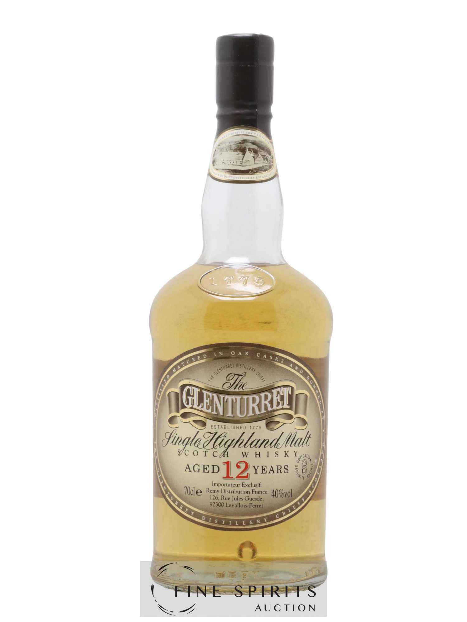 Glenturret 12 years Of. 1775 Single Highland Malt Scotch Whisky