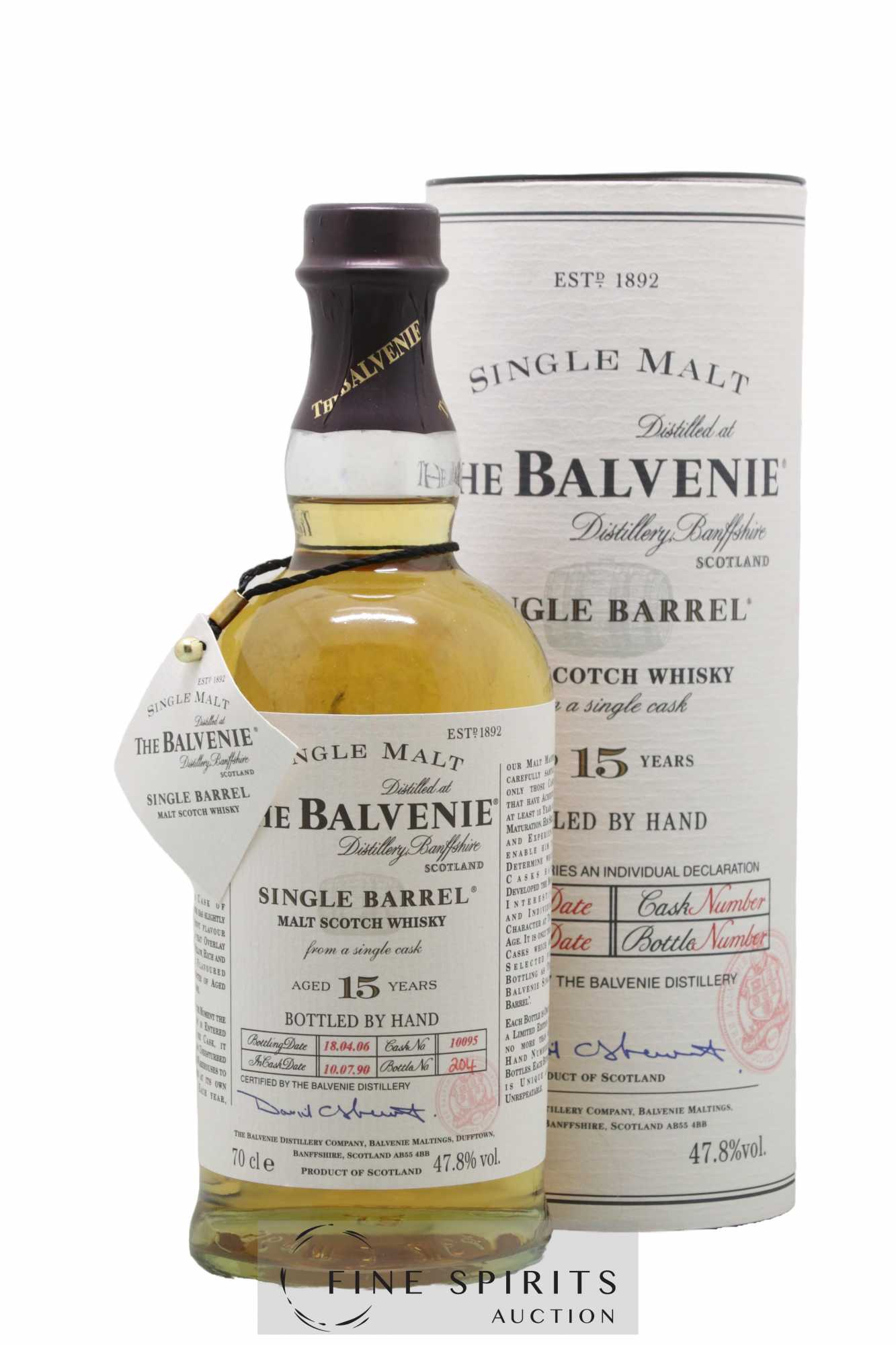 Balvenie (The) 15 years 1990 Of. Cask n°10095 - bottled 2006 Single Barrel