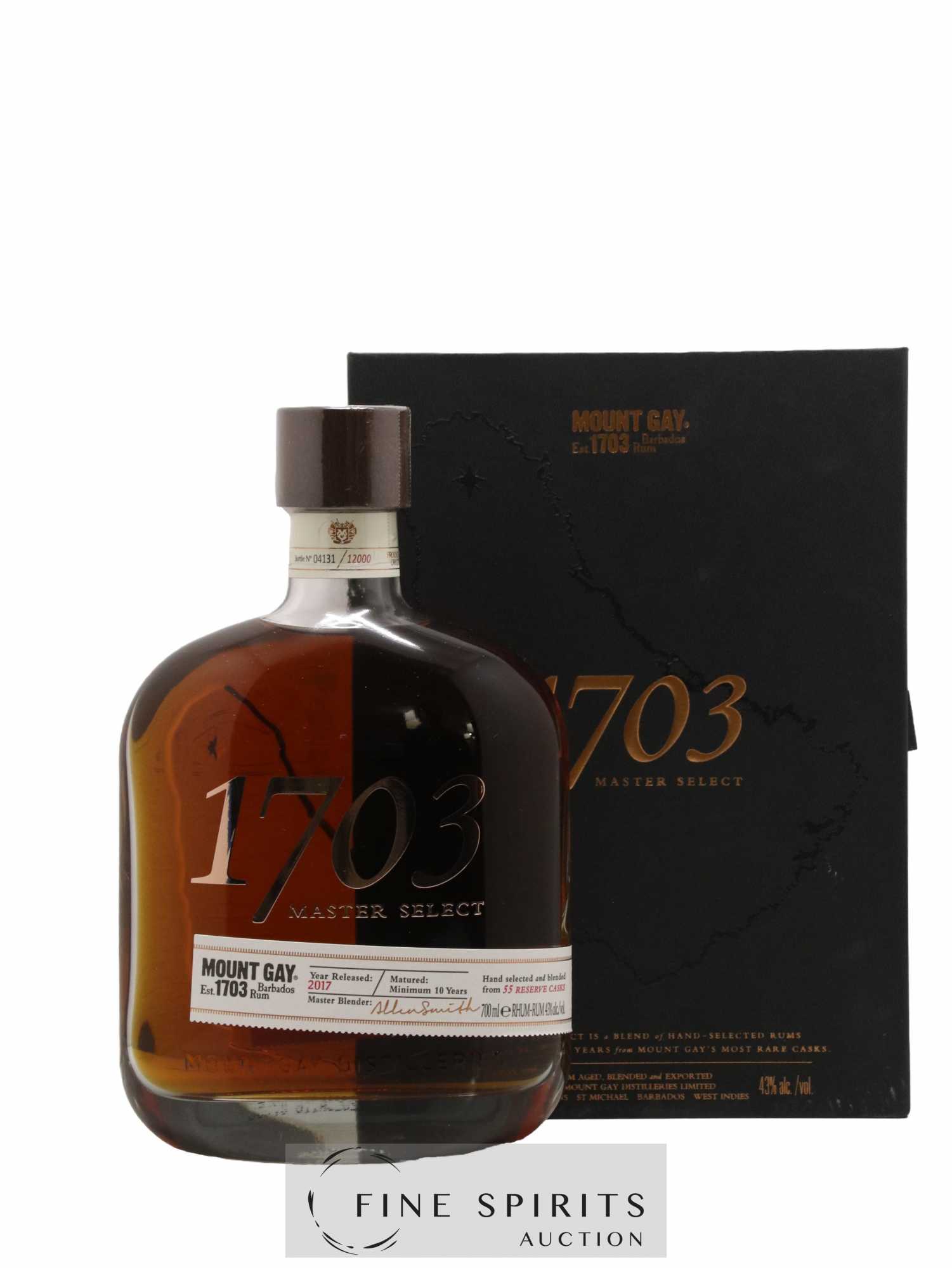 Mount Gay 10 years Of. 1703 Master Select Release 2017