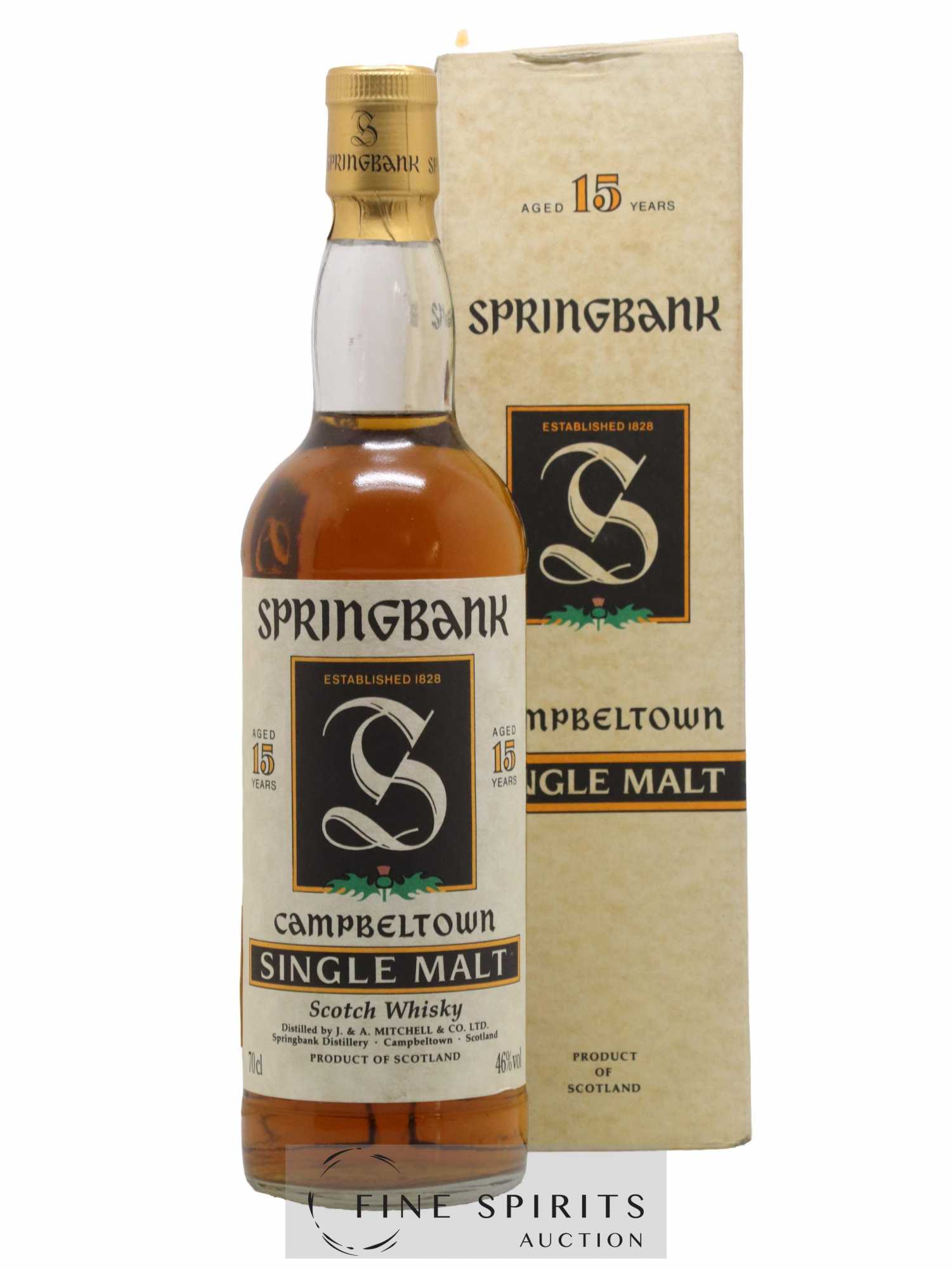 Acheter Springbank 15 years Of. Parchment Label (lot: 1813)