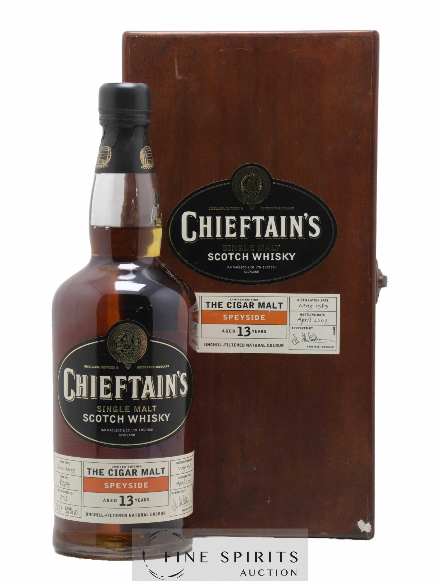 The Cigar Malt 13 years 1989 Ian Macleod Cask n°8279 - One of 792 - bottled 2003 Limited Edition